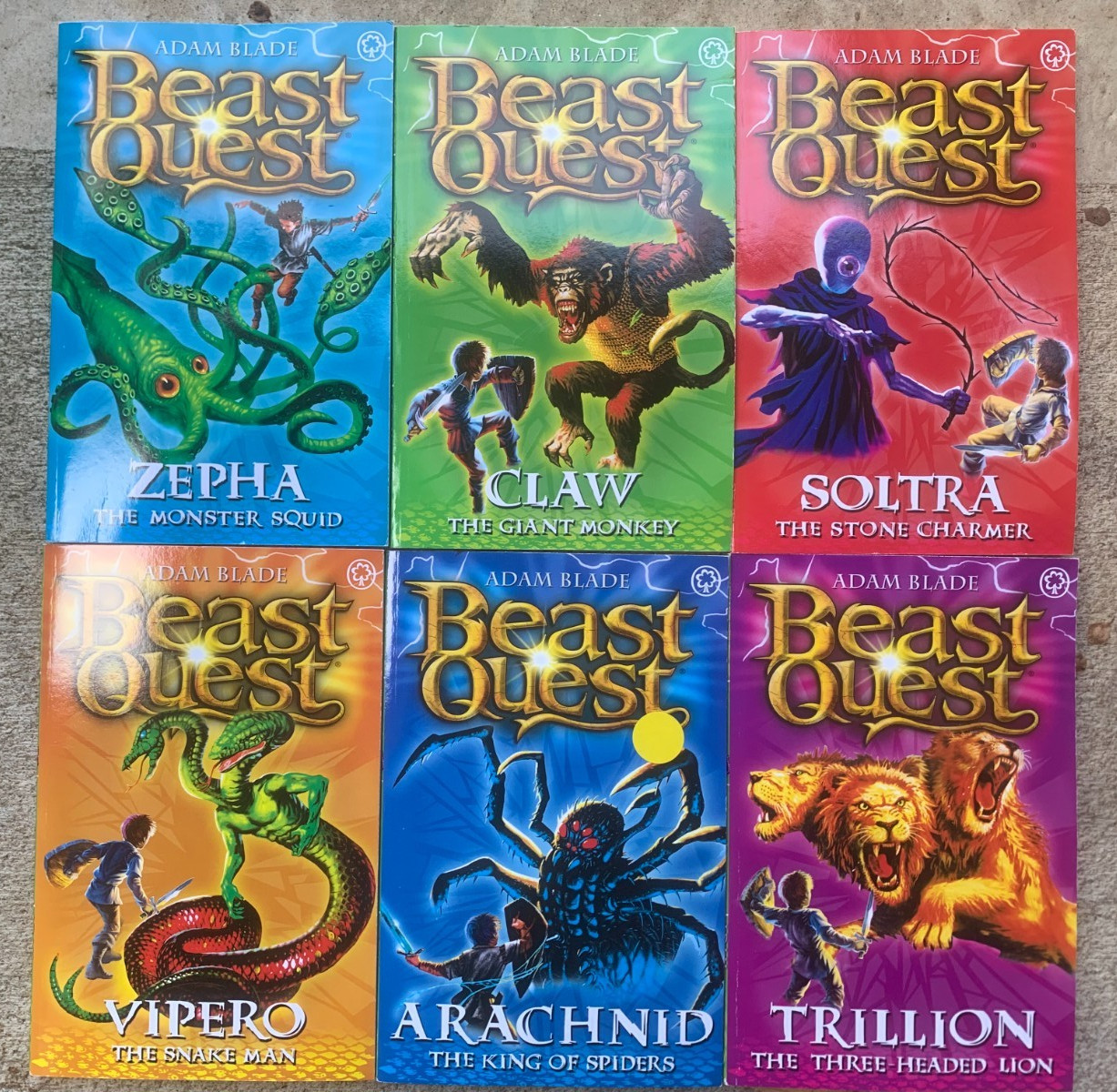 Lot of 5 BEAST QUEST Complete Sets 2 3 8 9 10 by Adam Blade Series 30-PB lot