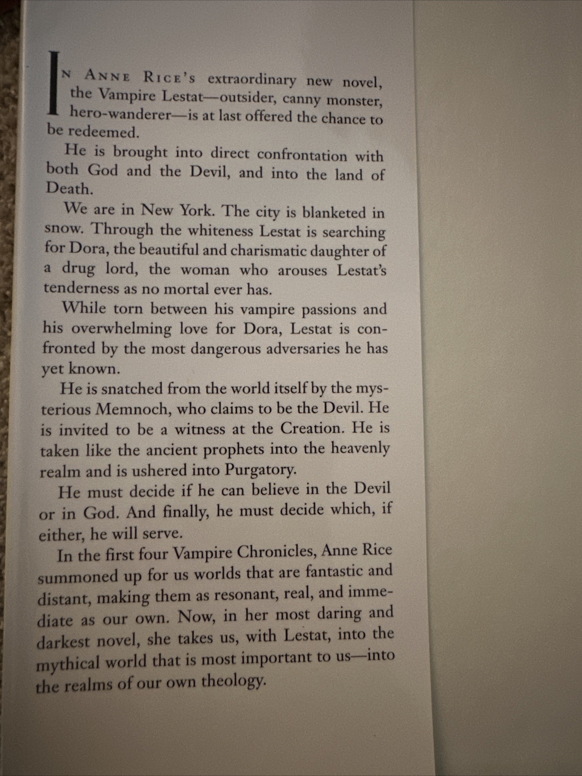 Vampire Chronicles Ser.: Memnoch the Devil : The Vampire Chronicles by Anne Rice