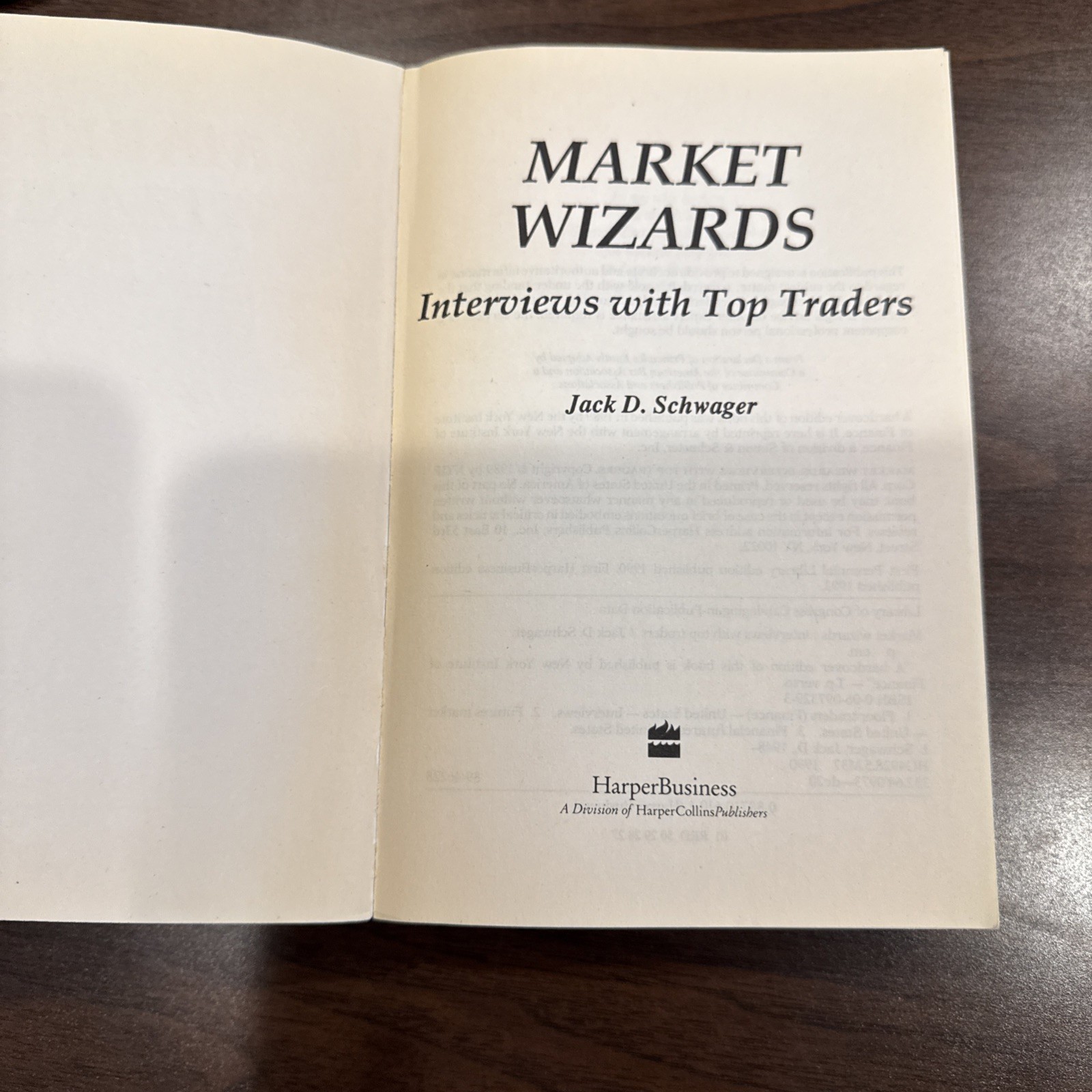 Market Wizards : Interviews with Top Traders by Jack D. Schwager