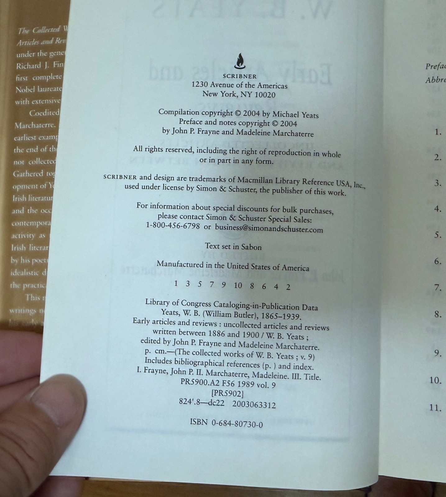 THE COLLECTED WORKS OF W. B. YEATS – VOLUME IX – 2004 – HARDCOVER