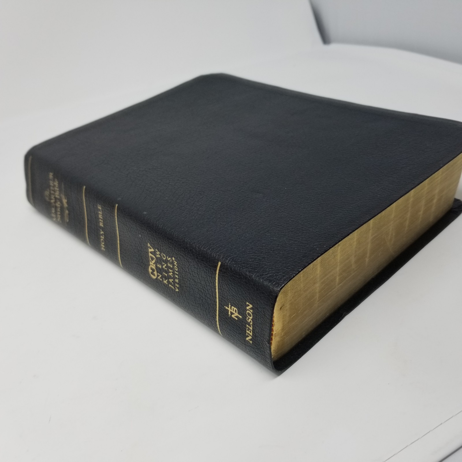 MacArthur Study Bible by John MacArthur (1997, Bonded Leather) Nkjv Nelson