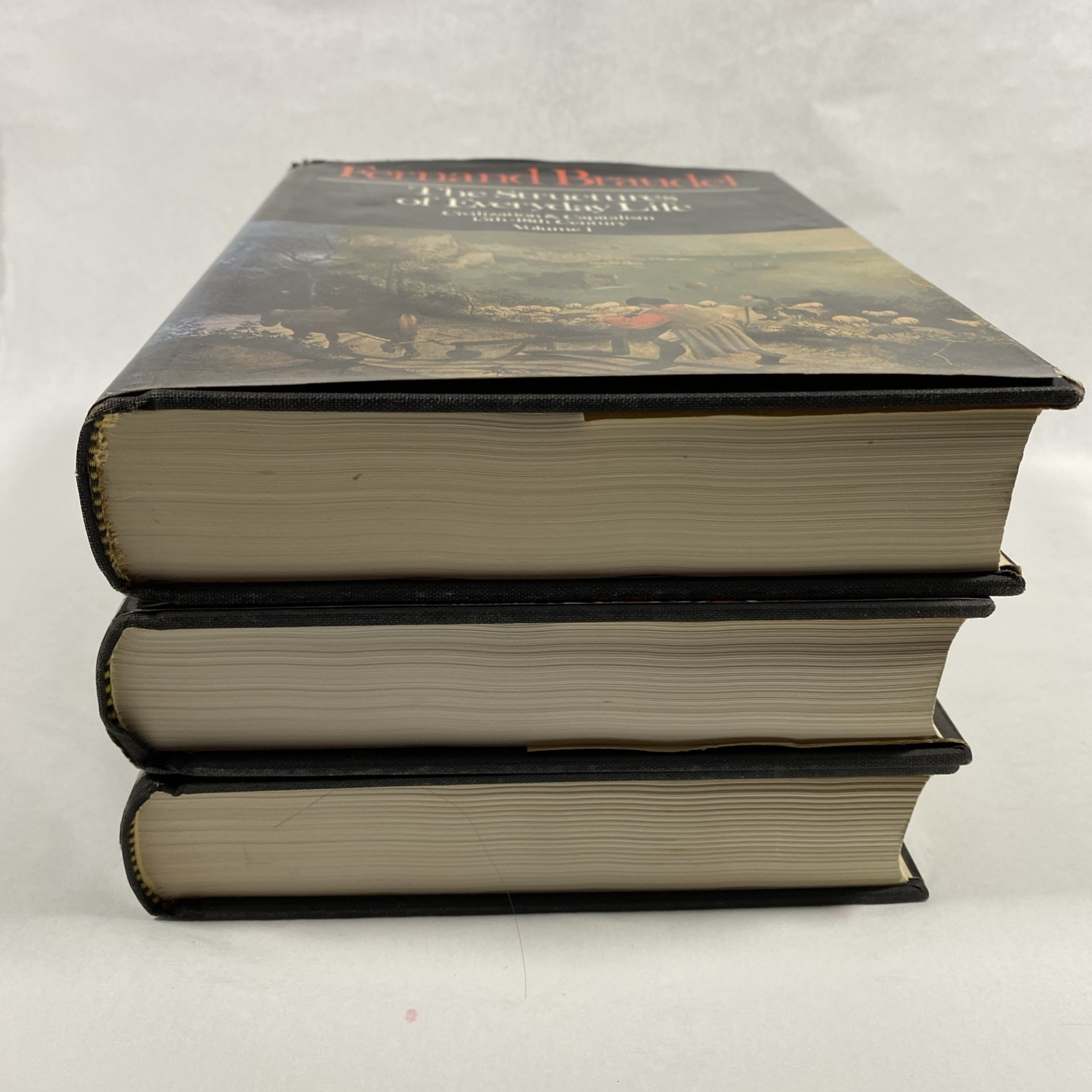 Civilization & Capitalism 15th-18th Century 3 Vol Set Fernand Braudel 1st US Ed