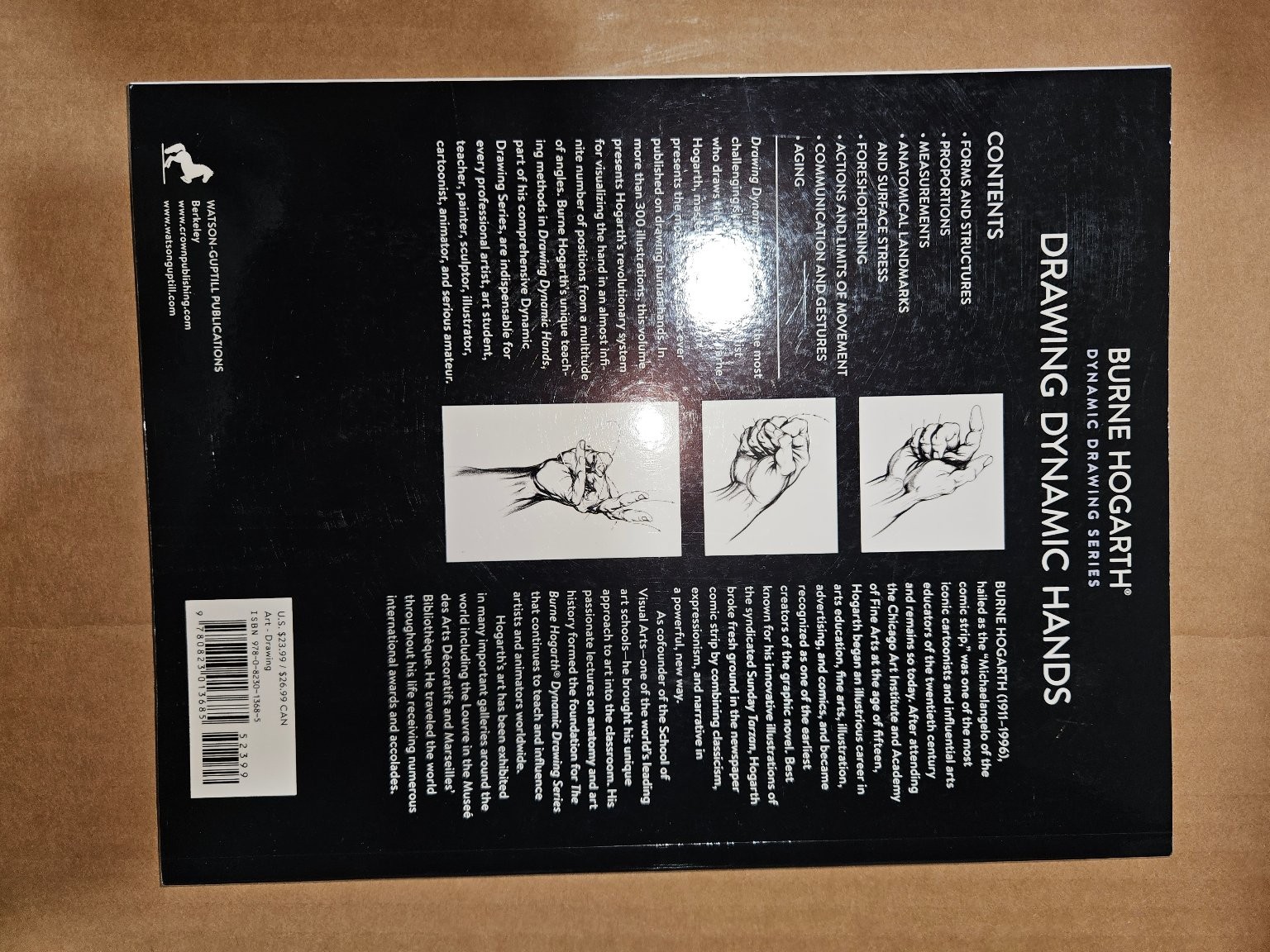 Burne Hogarth Drawing Dynamic Hands Graphic Novel Watson-Guptill