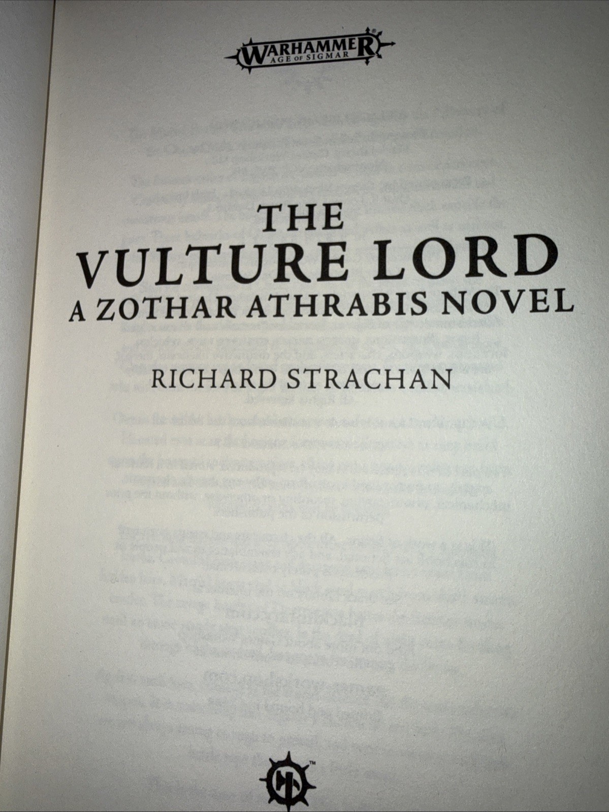 1st Ed THE VULTURE LORD Richard Strachan ZOTHAR ATHRABIS WARHAMMER 40K HARDCOVER