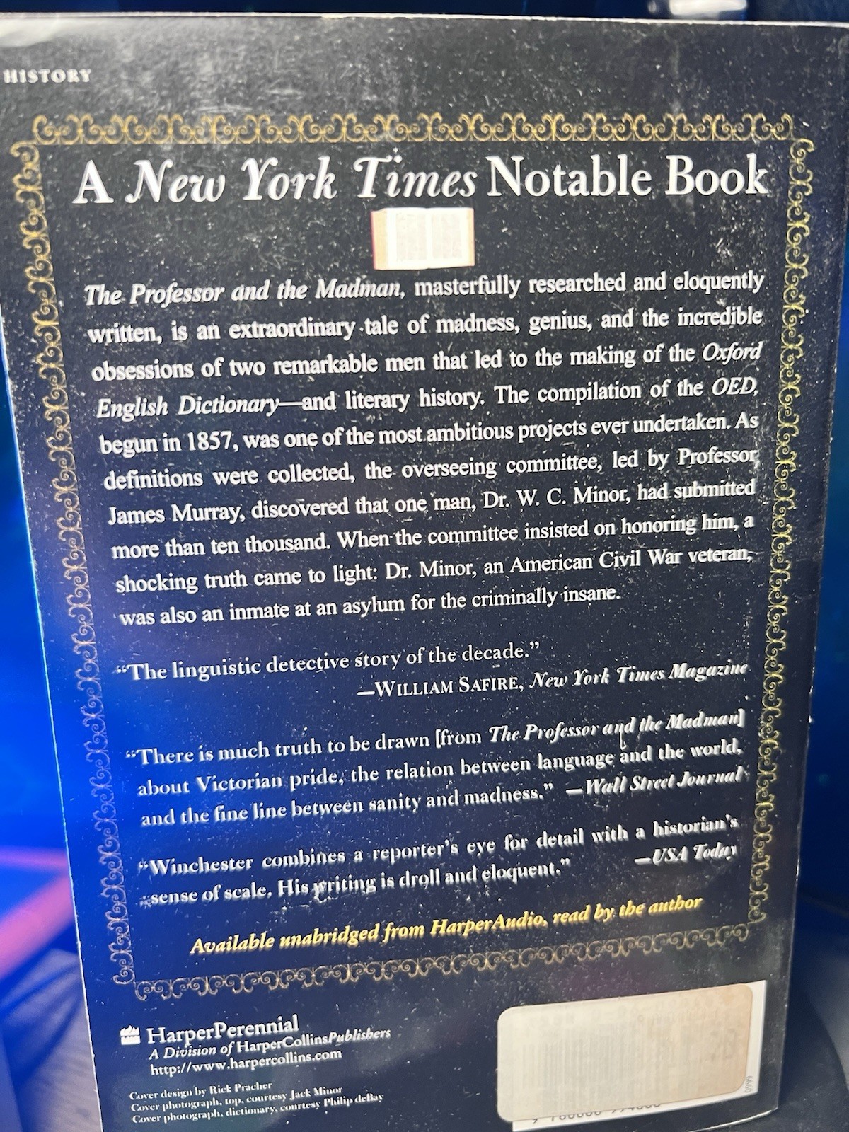 Professor and the Madman By Simon Winchester (Trade Paperback, 1998)