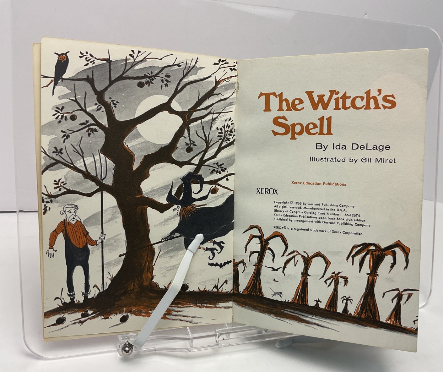The Witch’s Spell Ida DeLage 1966 Softcover Xerox Education Book Illustrated S8