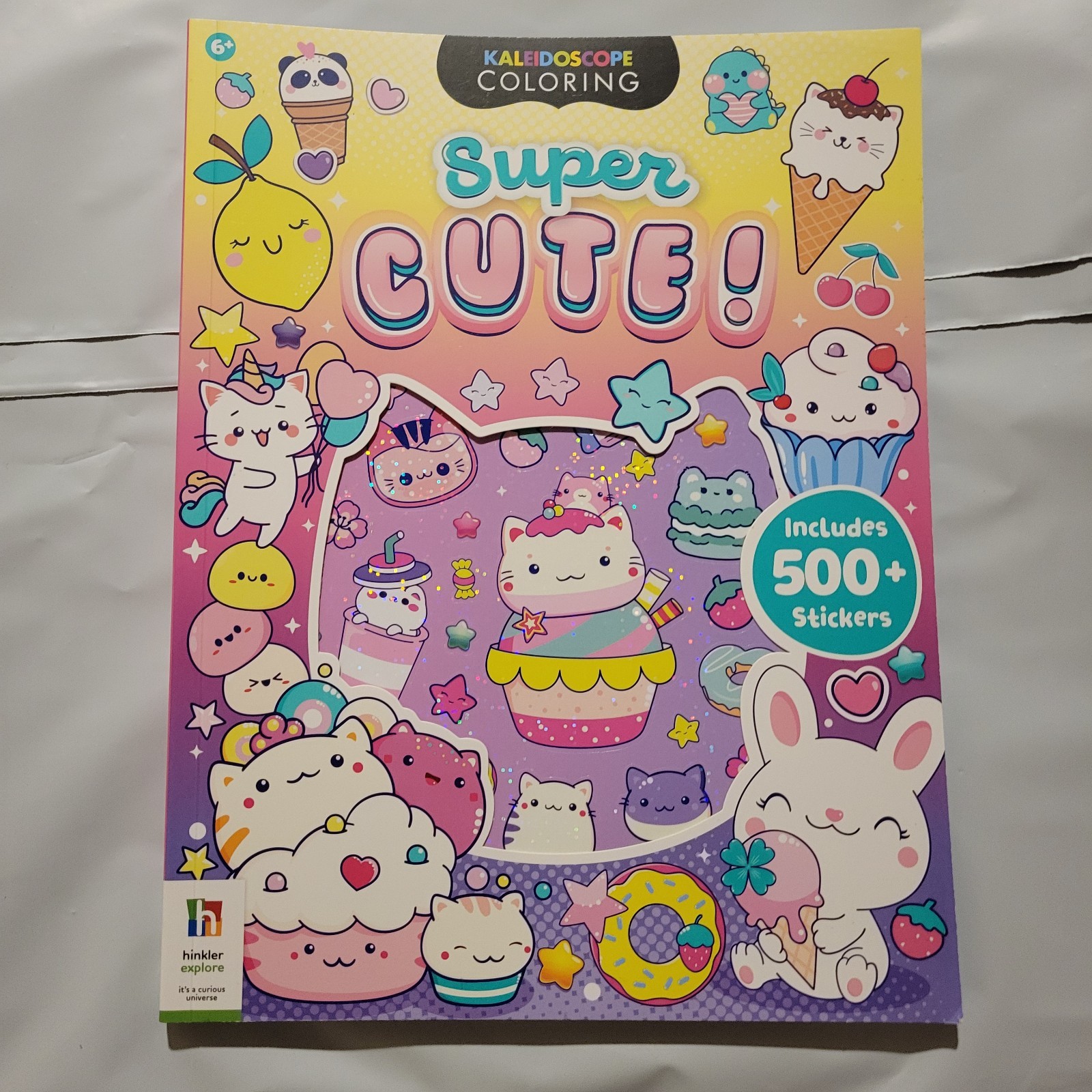 Hinkler Kaleidoscope Super Cute Sticker Coloring Book ~ Includes 500+ Stickers!