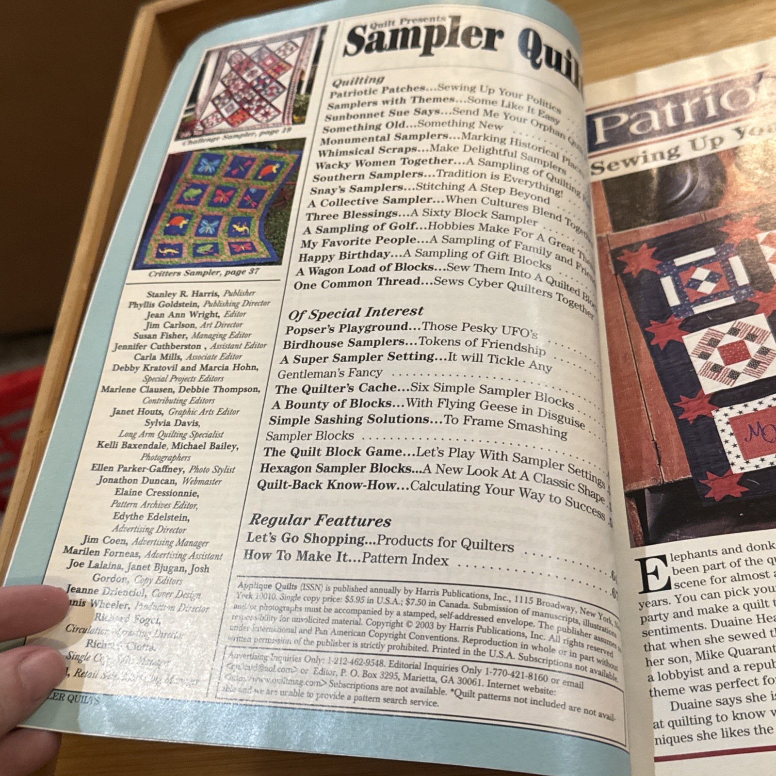 Sampler Quilts Magazine 75 Vintage Blocks Paper Piecing Applique Quilt
