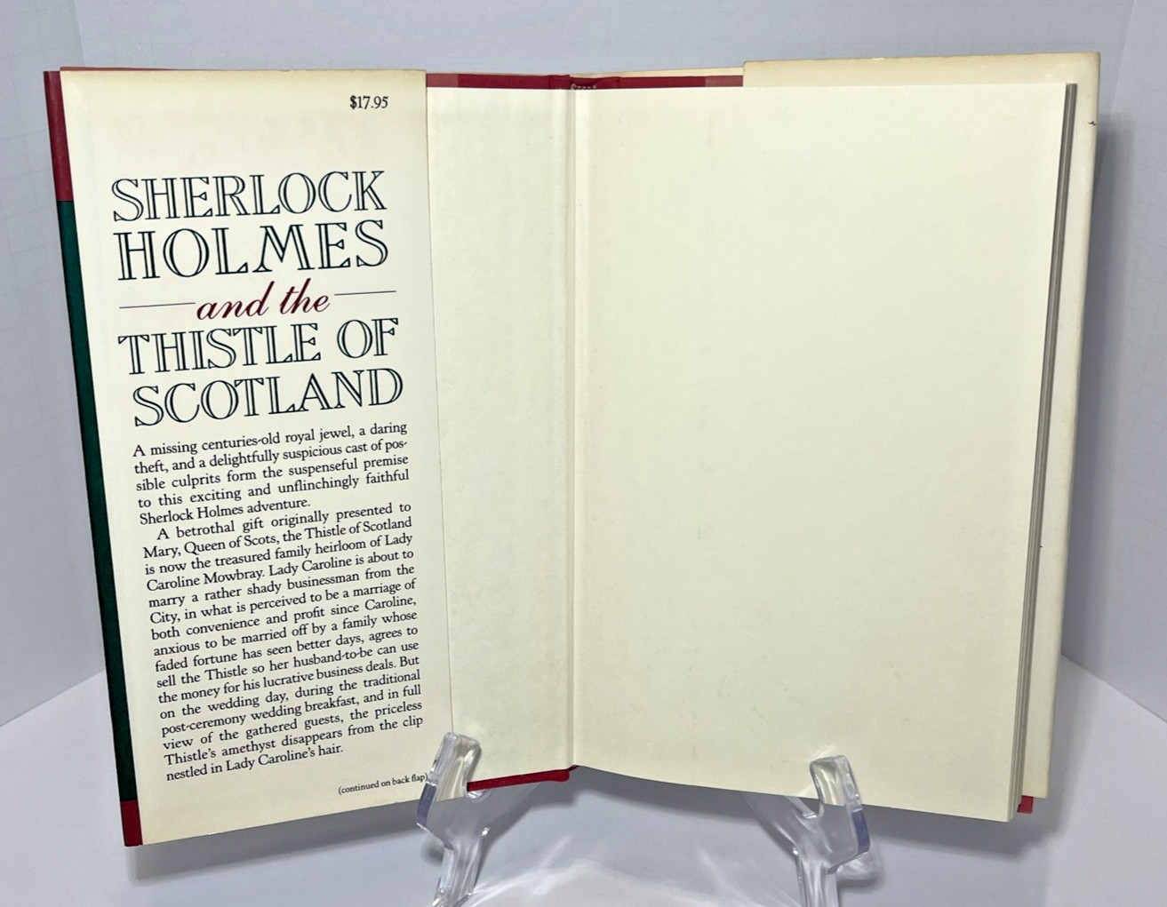 1ST ED HCDJ | SHERLOCK HOLMES and the Thistle of Scotland by LB Greenwood