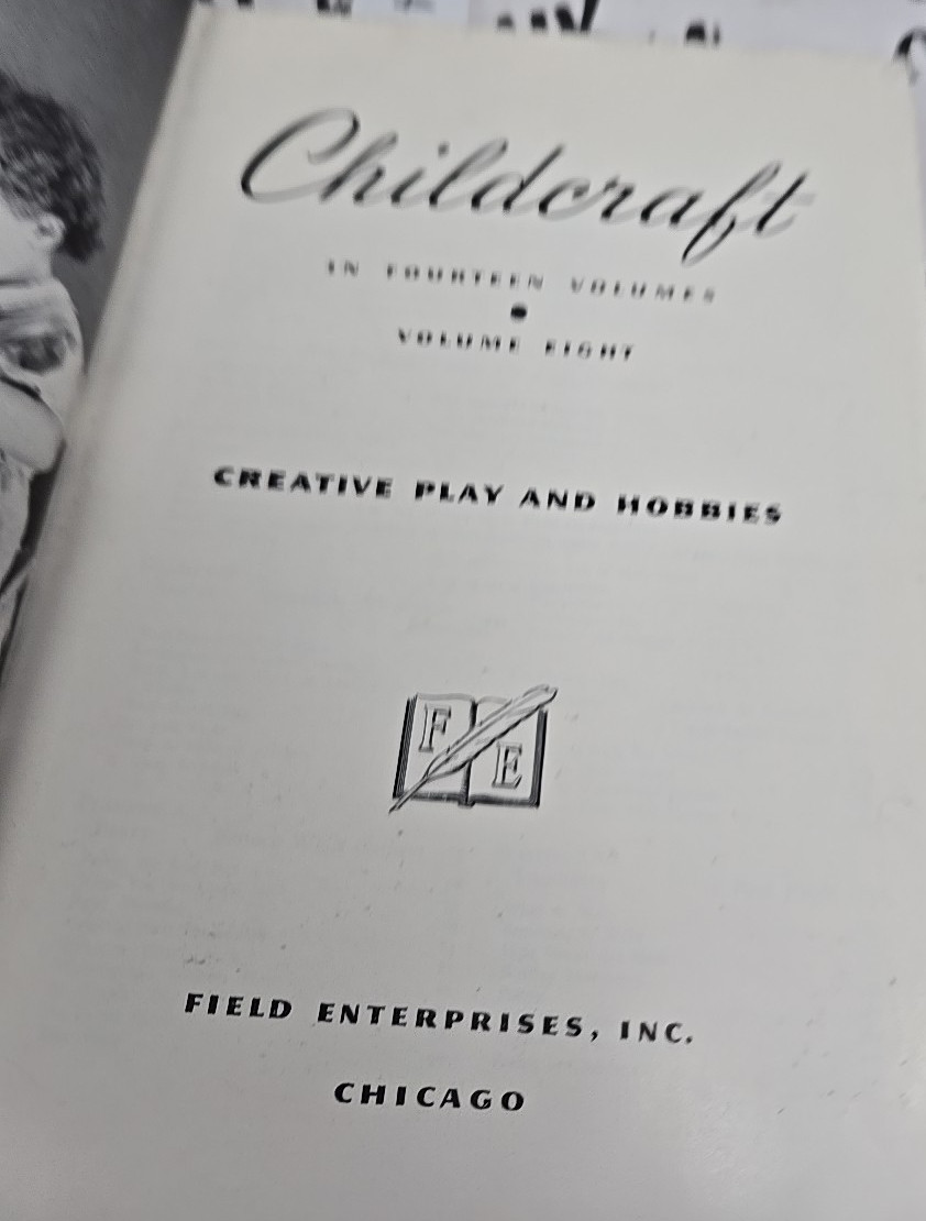 Childcraft Volume 8 Creative Play And Hobbies Vtg 1954 Children’s Book
