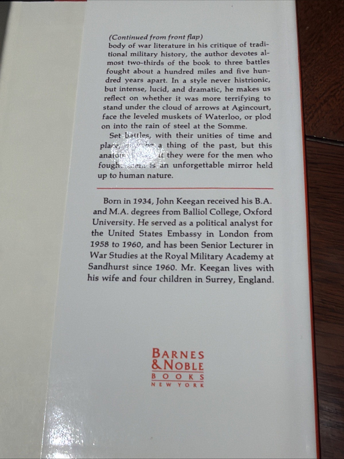 The Face of Battle – By John Keegan HC DJ 1976 B-3926