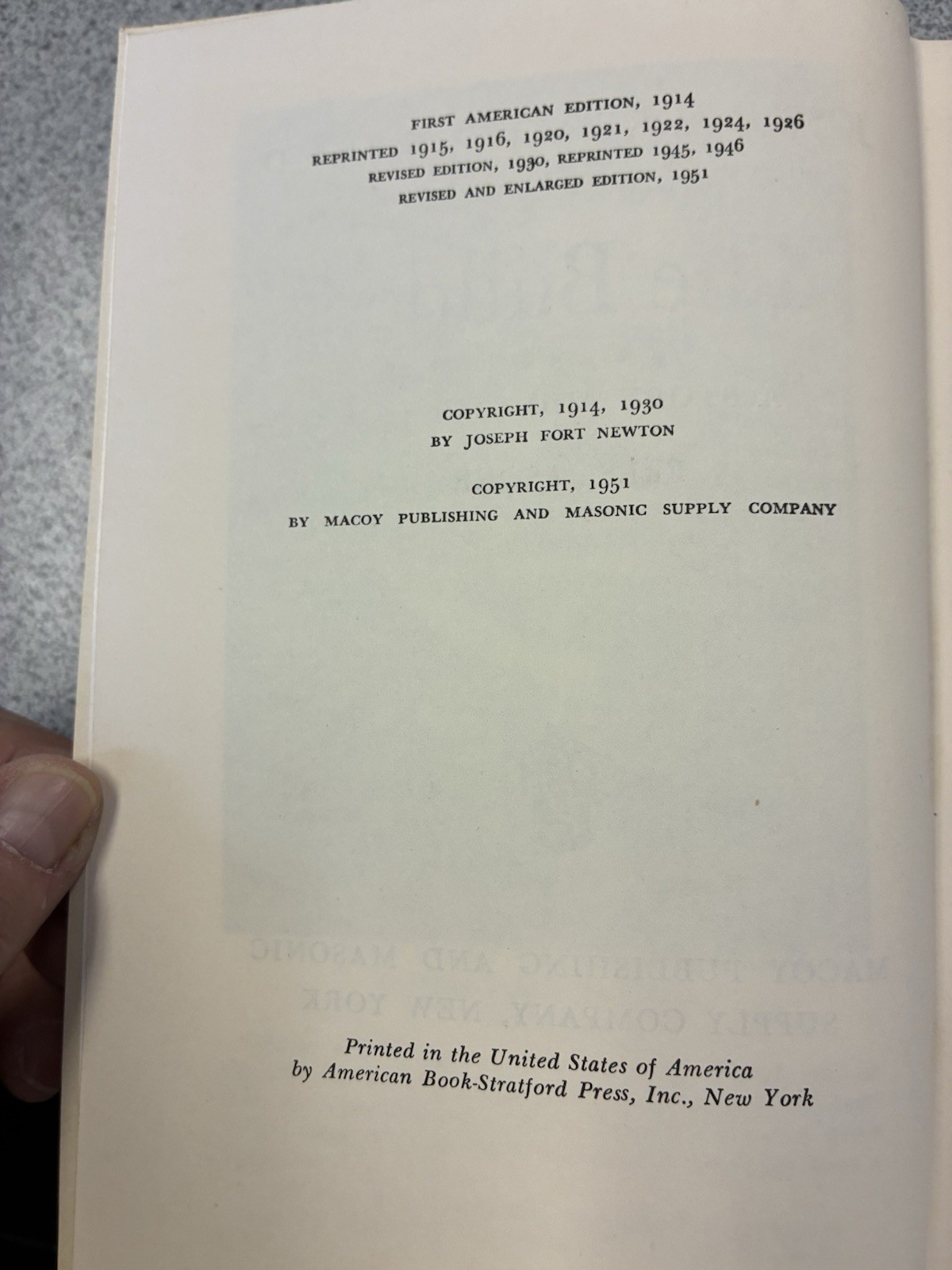 The Builders, and Duncan’s Ritual of Freemasonry (lot of 2 volumes)