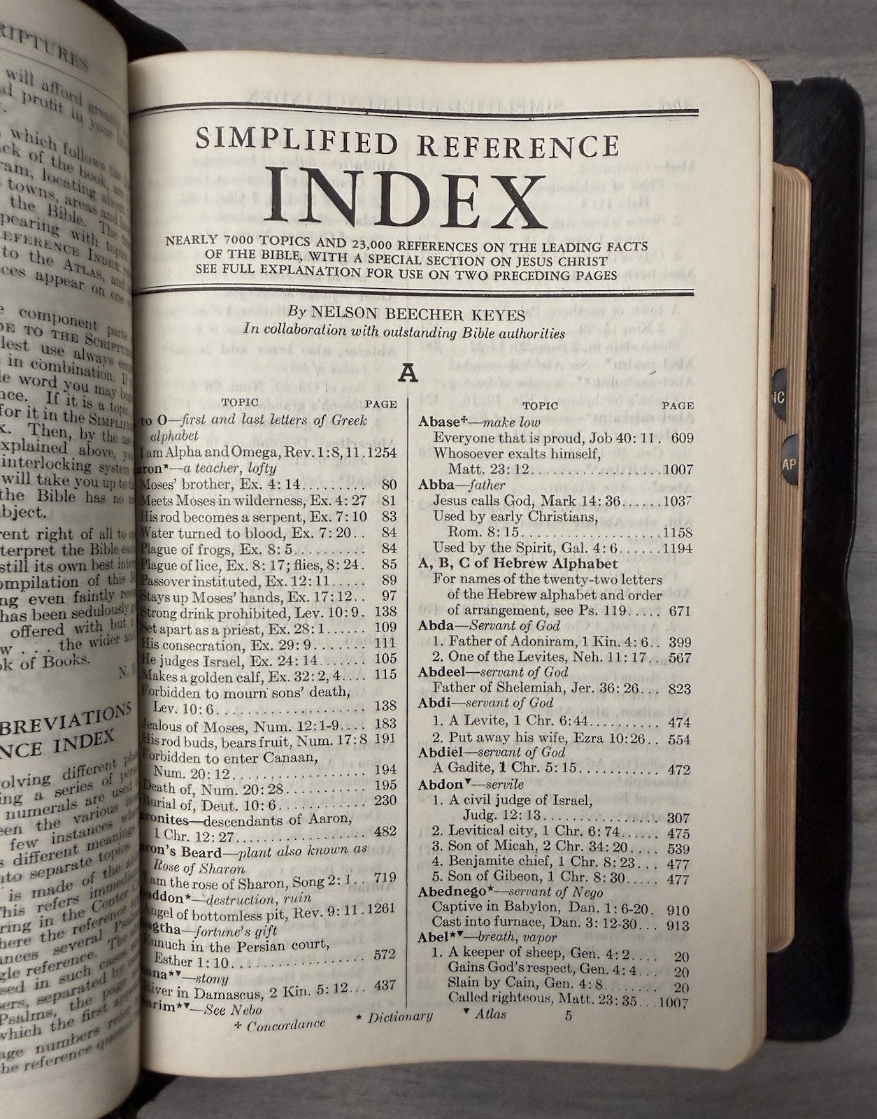 National KJV Bible 1939 Master Guide; Black GENUINE Leather; Indexed; Red Letter