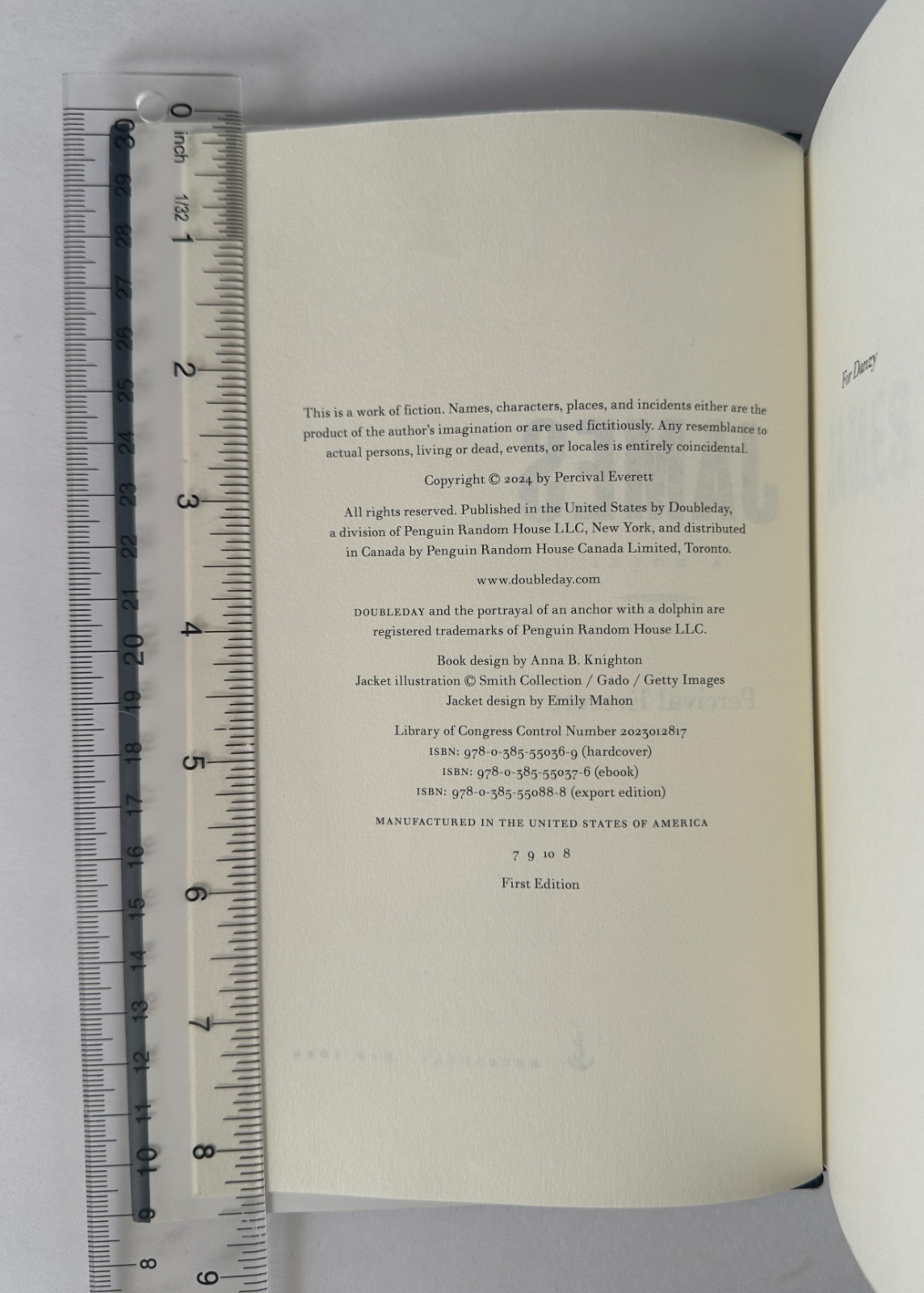 PERCIVAL EVERETT James: A Novel | 2024 Hardcover/Dust Jacket – 7th Printing