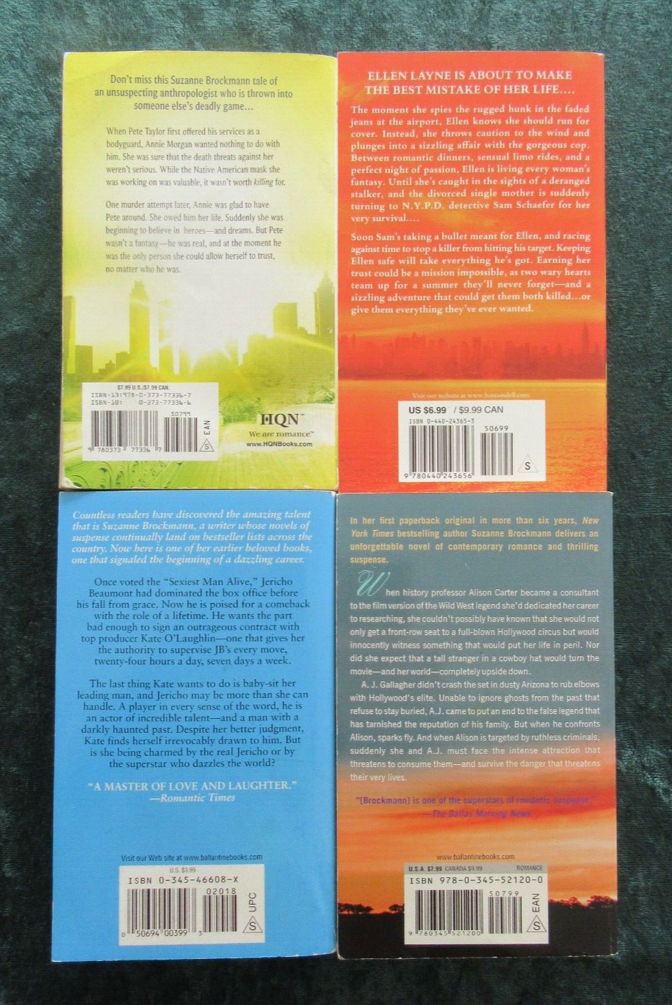LOT 4 STANDALONE NOVELS BY SUZANNE BROCKMANN: HERO UNDER COVER: HEART THROB +