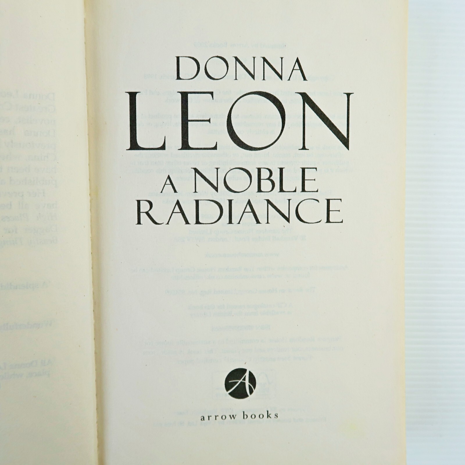 A Noble Radiance: (Brunetti 7) (Paperback 2009)
