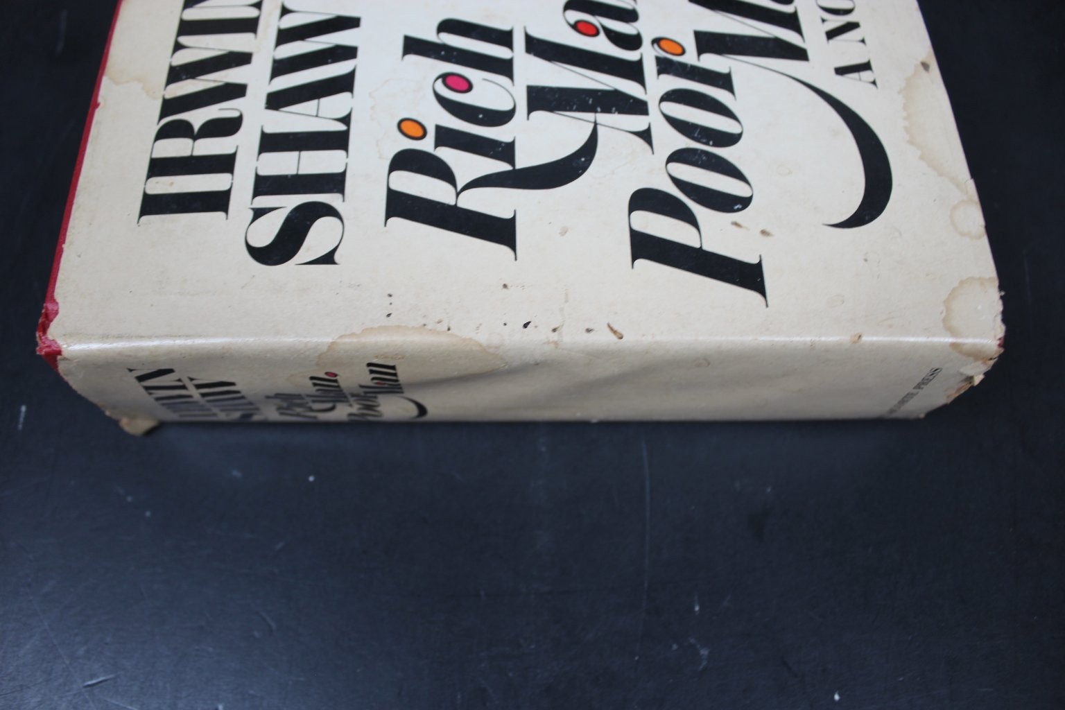 Rich Man, Poor Man Irwin Shaw 1970 BCE HCDJ Novel Delacorte Press