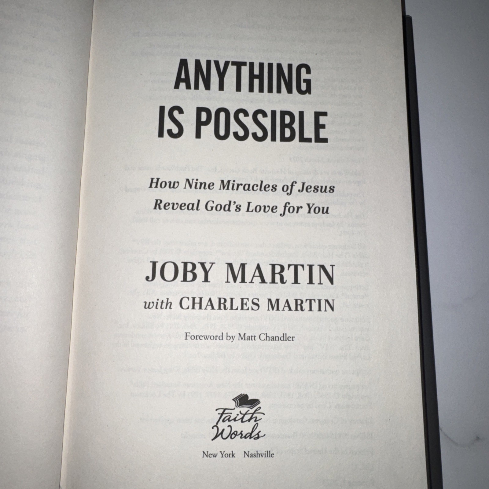 Anything Is Possible : How Nine Miracles of Jesus Reveal God’s Love for You…