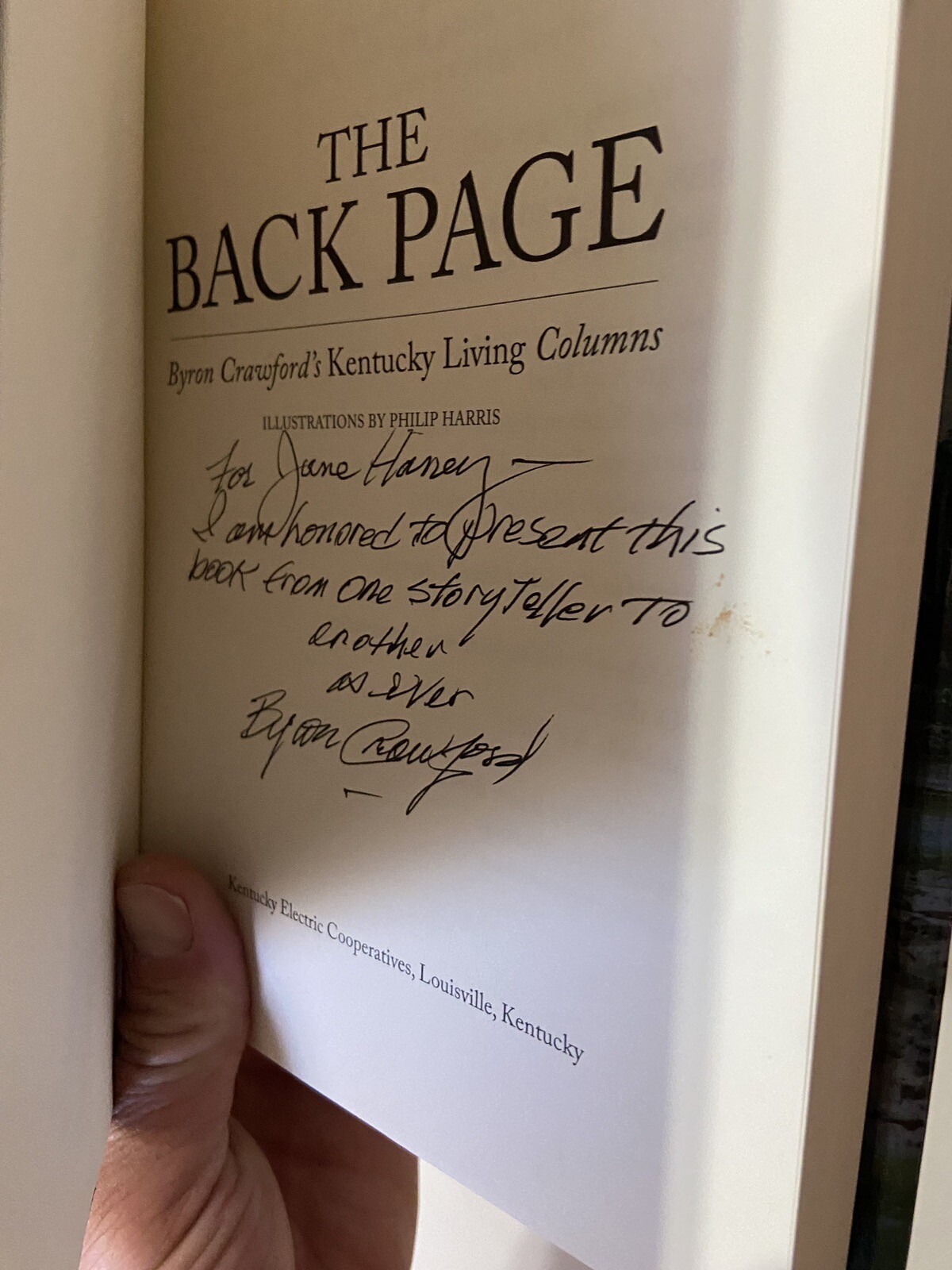 The Back Page : Byron Crawford’s Kentucky Living Columns (SIGNED 1st Hardcover)