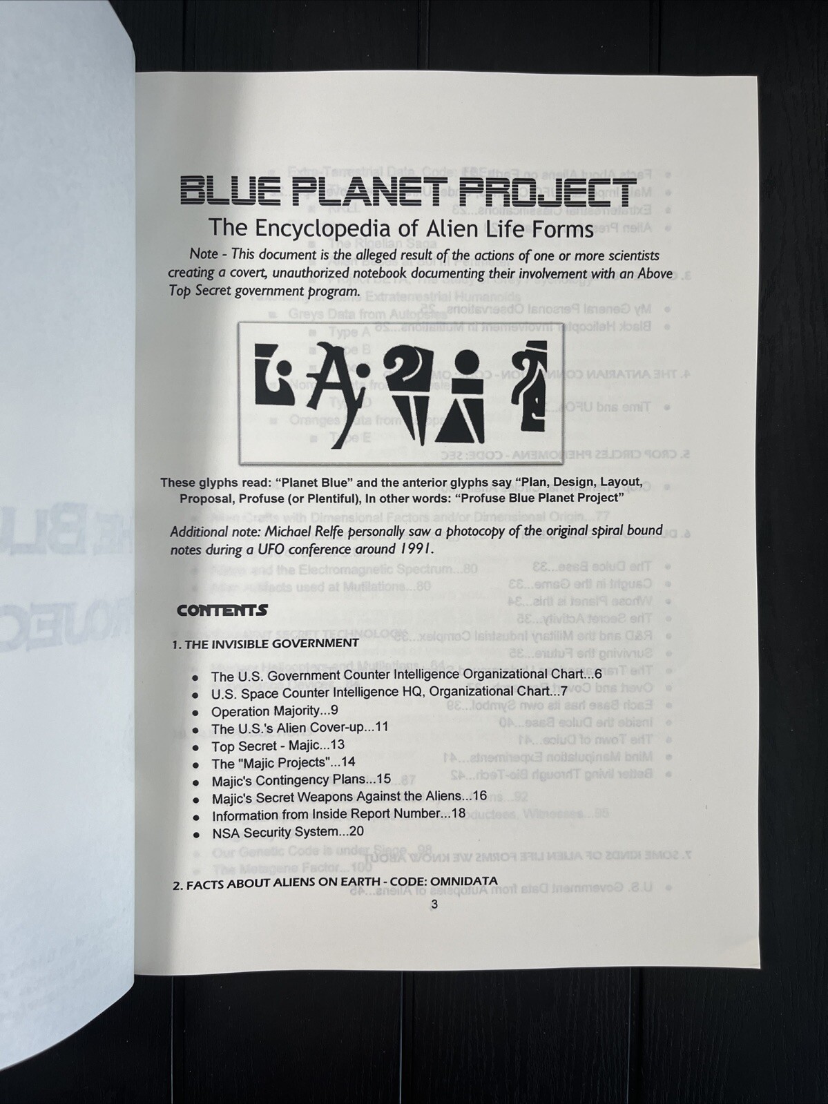 BLUE PLANET PROJECT ALIEN Lifeforms,TRILOGY,3 BOOK In 1,lost Chapters,Conspiracy