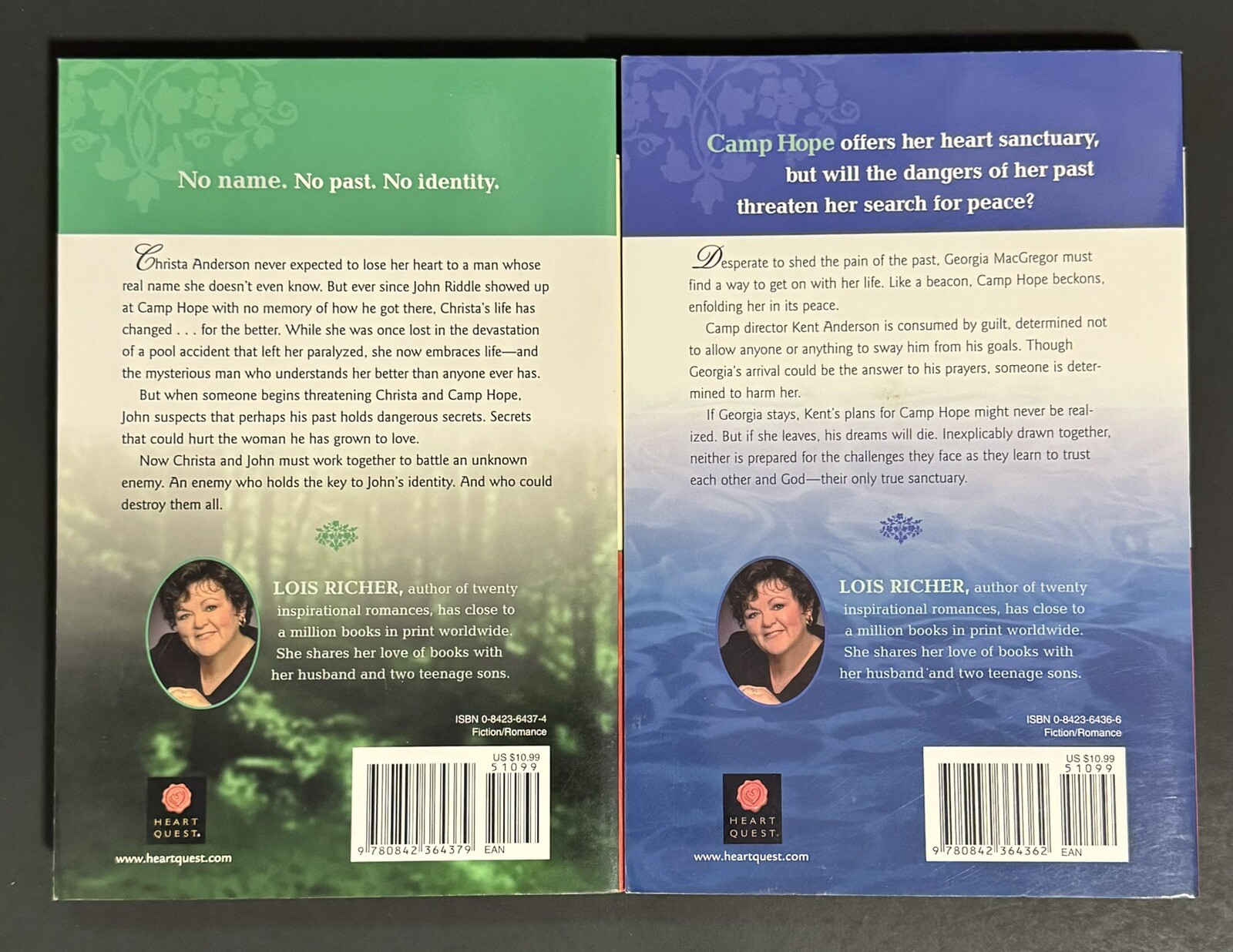 2 Lois Richer – Very Good Condition – Dangerous Sanctuary and Forgotten Justice