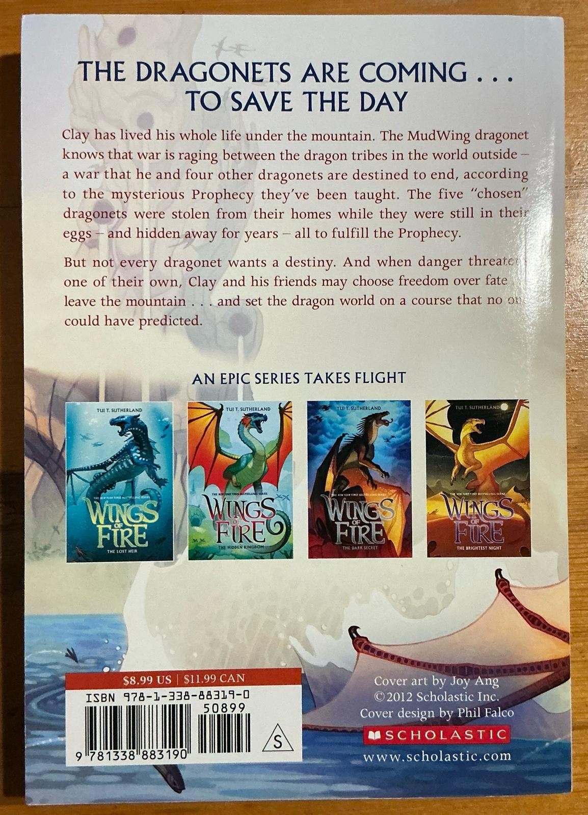 SIGNED Wings of Fire The Dragonet Prophecy Book 1 Paperback By Tui T. Sutherland