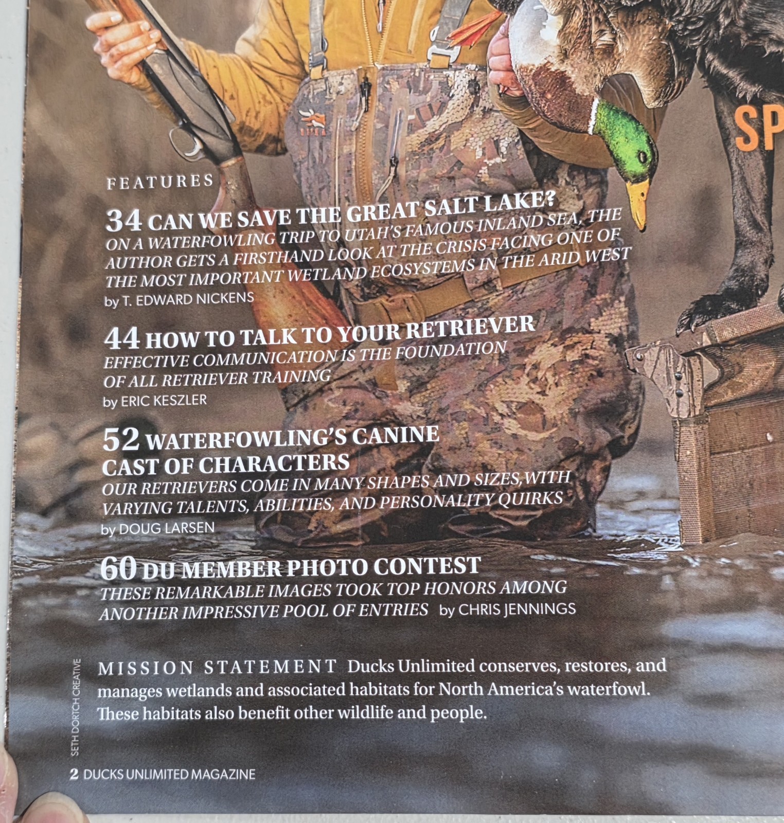 DUCKs UNLIMITED MAGAZINE “The SPORTING DOG ISSUE” 92 Pages May/June 2023