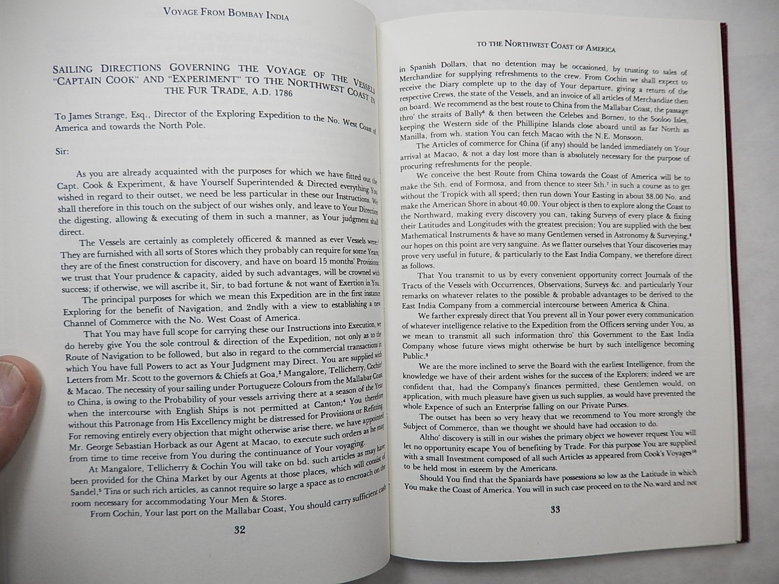 James Strange’s Journal: Bombay to NW Coast of America 1785-1787, 1982, Hardcove