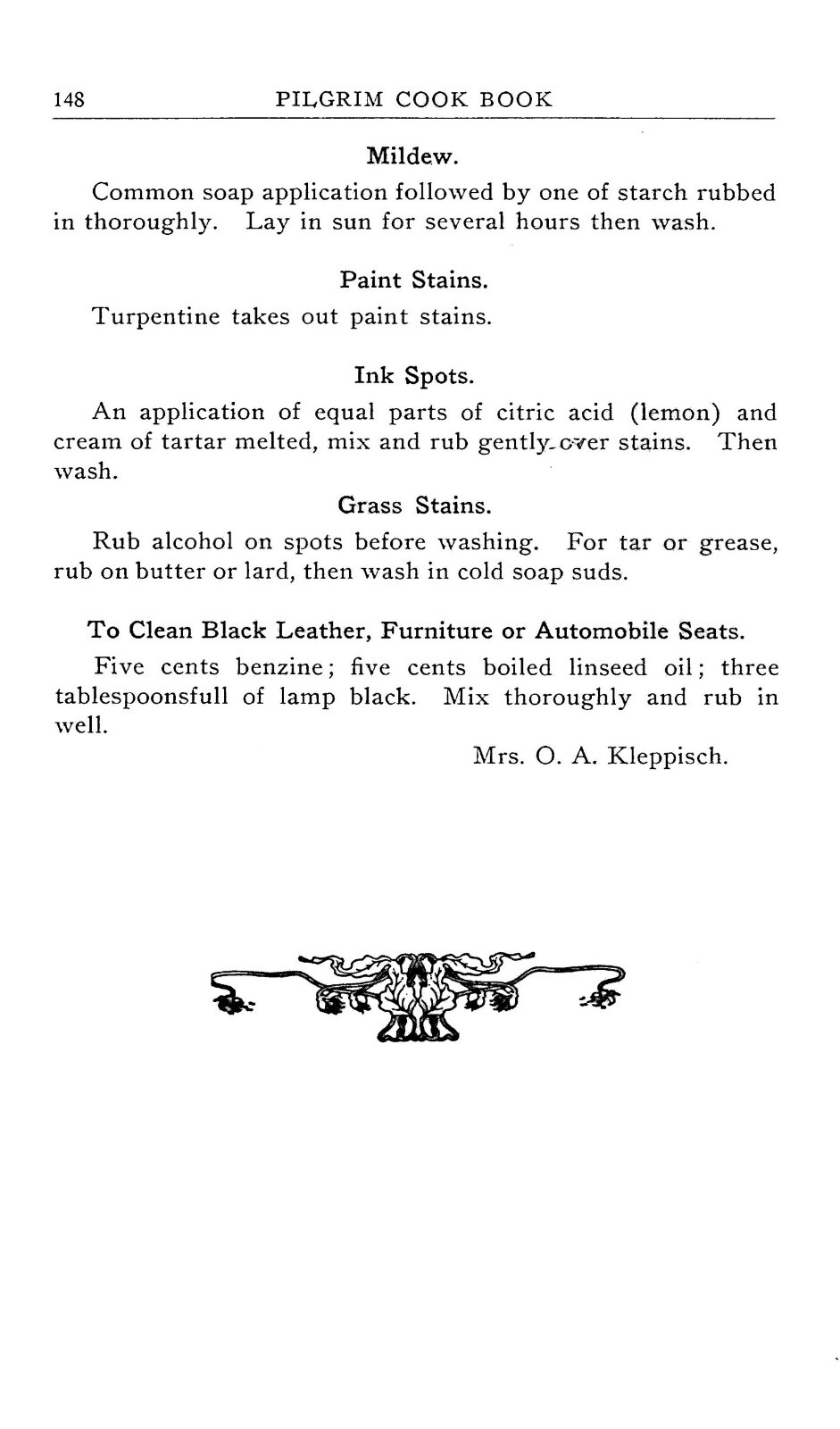 1921 The Pilgrim cook book 146 Pages