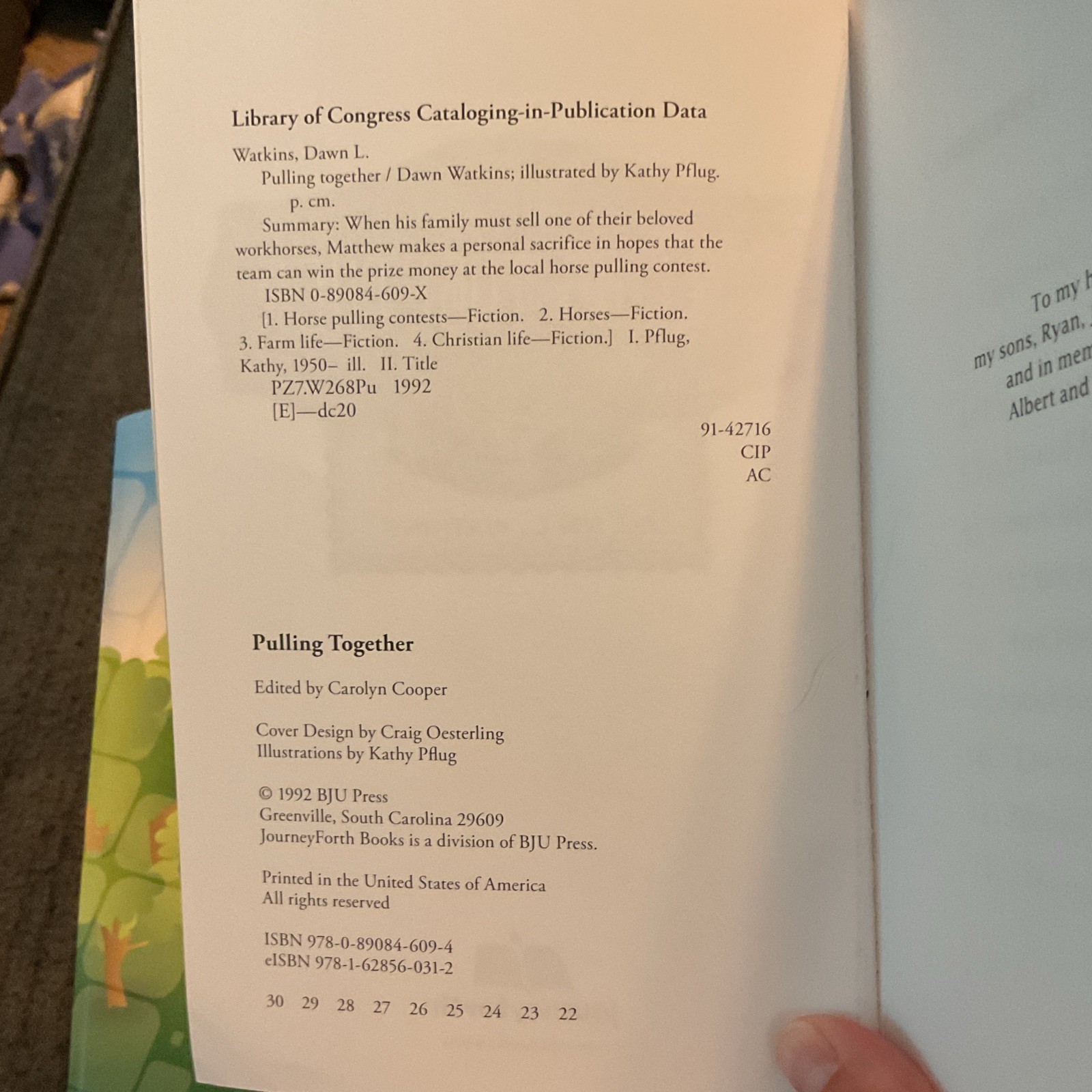 BJU Press Light Line Ser. BookLinks Level 1 Pulling Together, Dawn L. Watkins