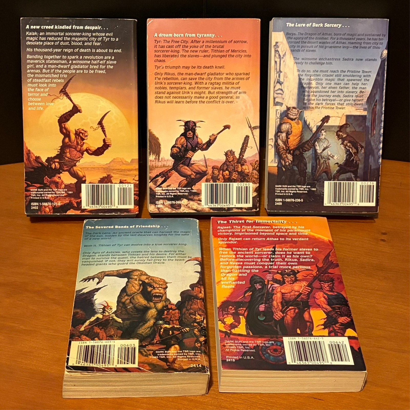 Dark Sun: Complete First Edition Prism Pentad Series 1-5, Dungeons & Dragons Lot