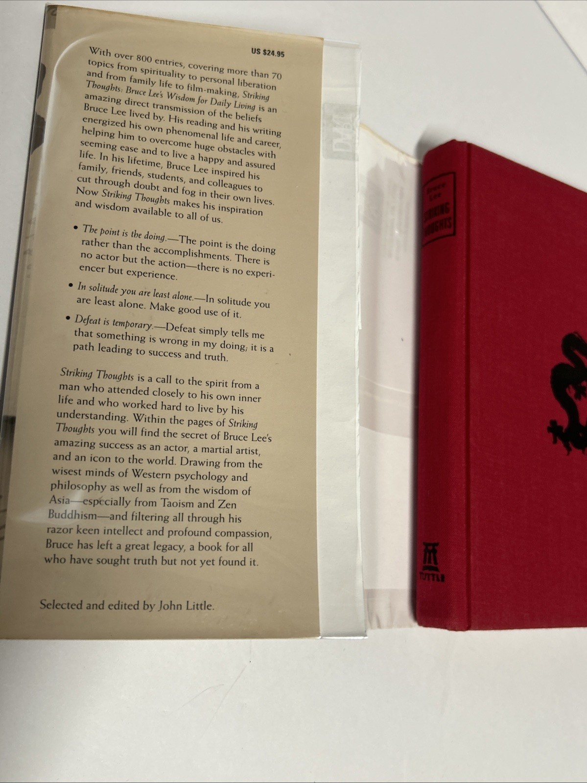 Striking Thoughts: Bruce Lee’s Wisdom for Daily Living By Bruce Lee 2000 1st HC