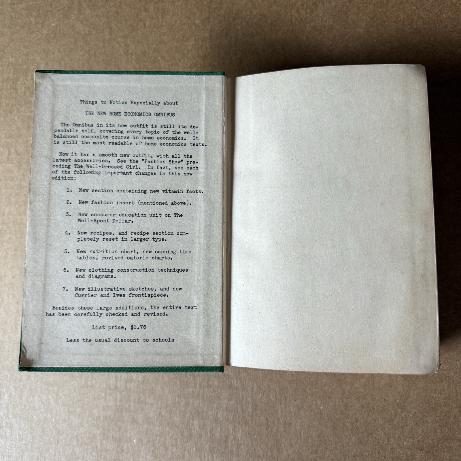 VTG Home Econmics/Homemaker’s Guide 1941 “The New Home Economics Omnibus” Read