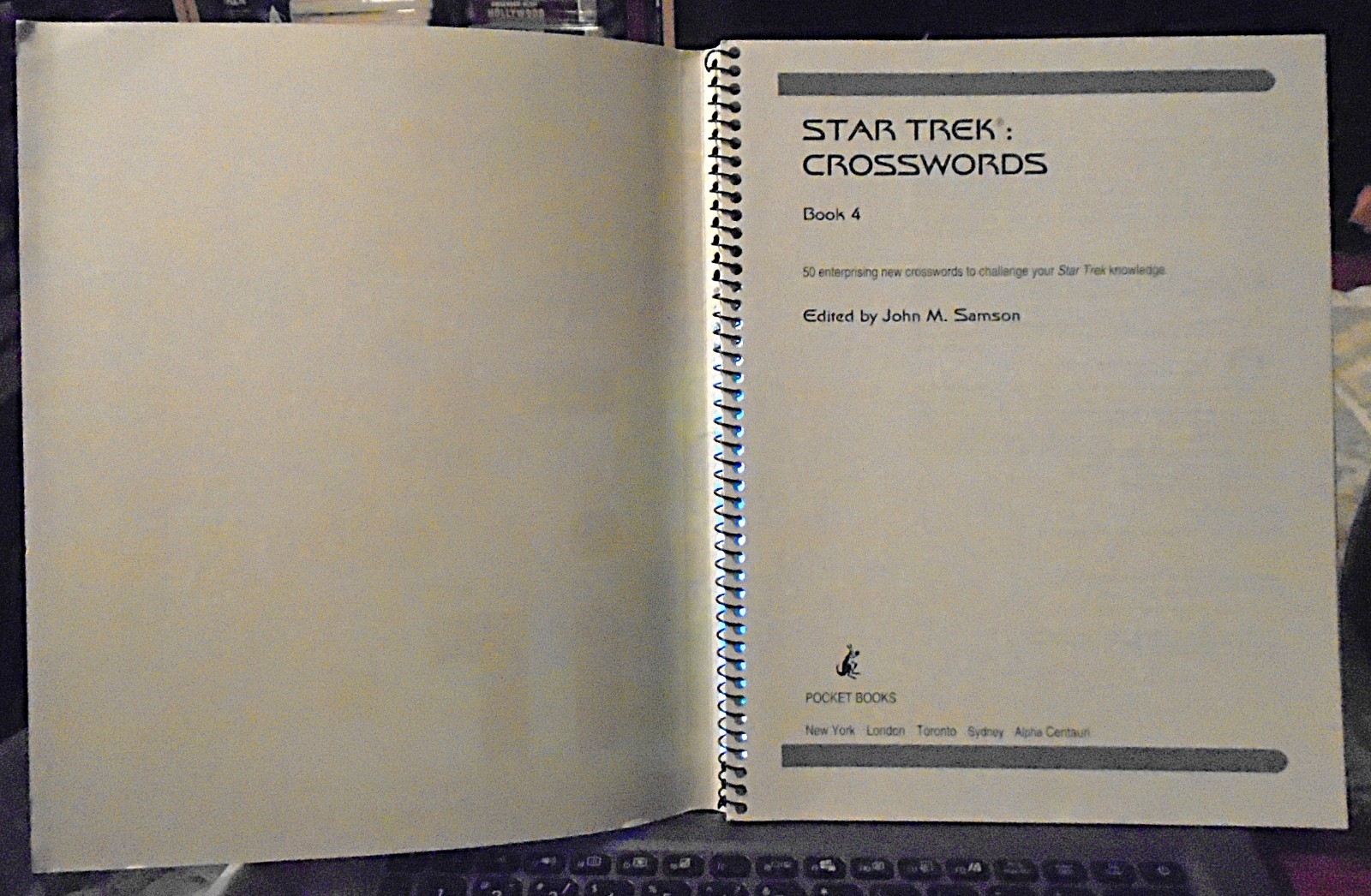 Ultra Rare Star Trek Crosswords Book 4 – John M. Samson – 2004 – Like New