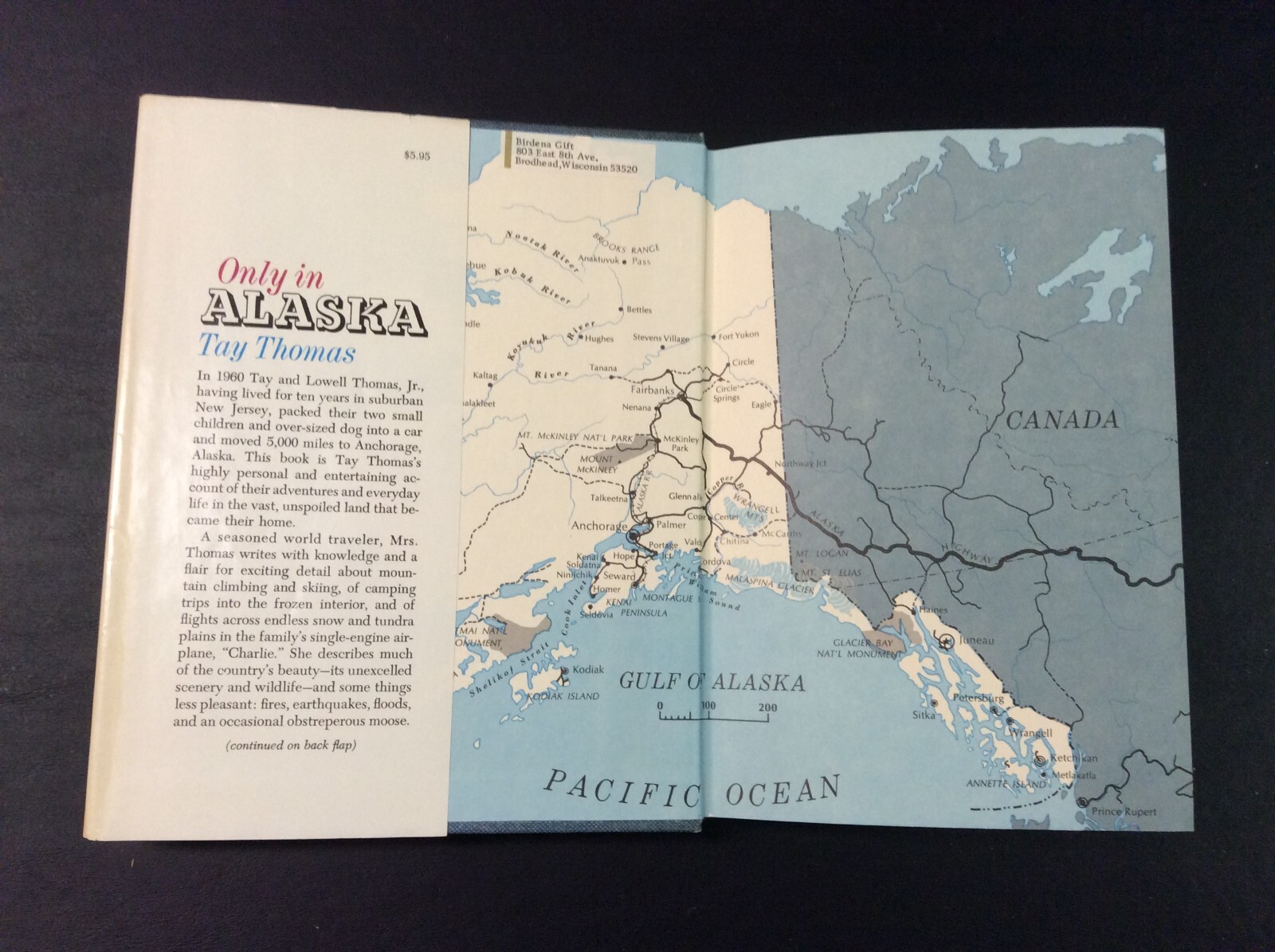 Only in Alaska Hardcover Book by Tay Thomas 1969 252 pages (Very Good)