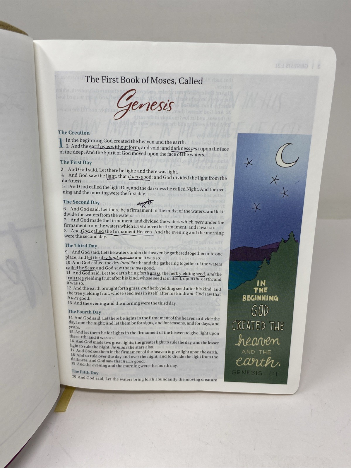 KJV Beautiful Word Bible Italian Duo-tone Tan Pink (Journaling Note Wide Margin)