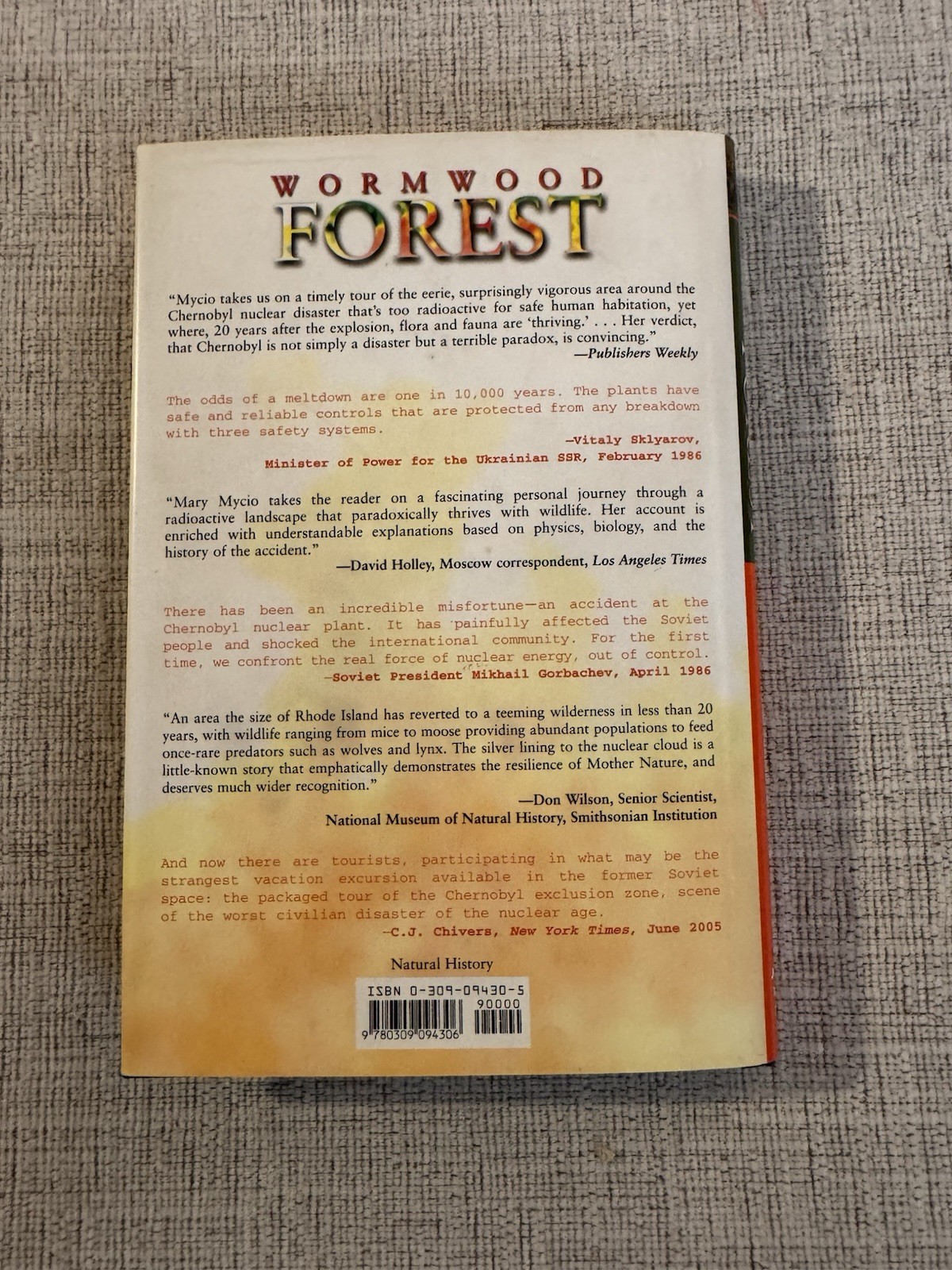 Wormwood Forest Mary Mycio Chernobyl History HC 2005 Like New