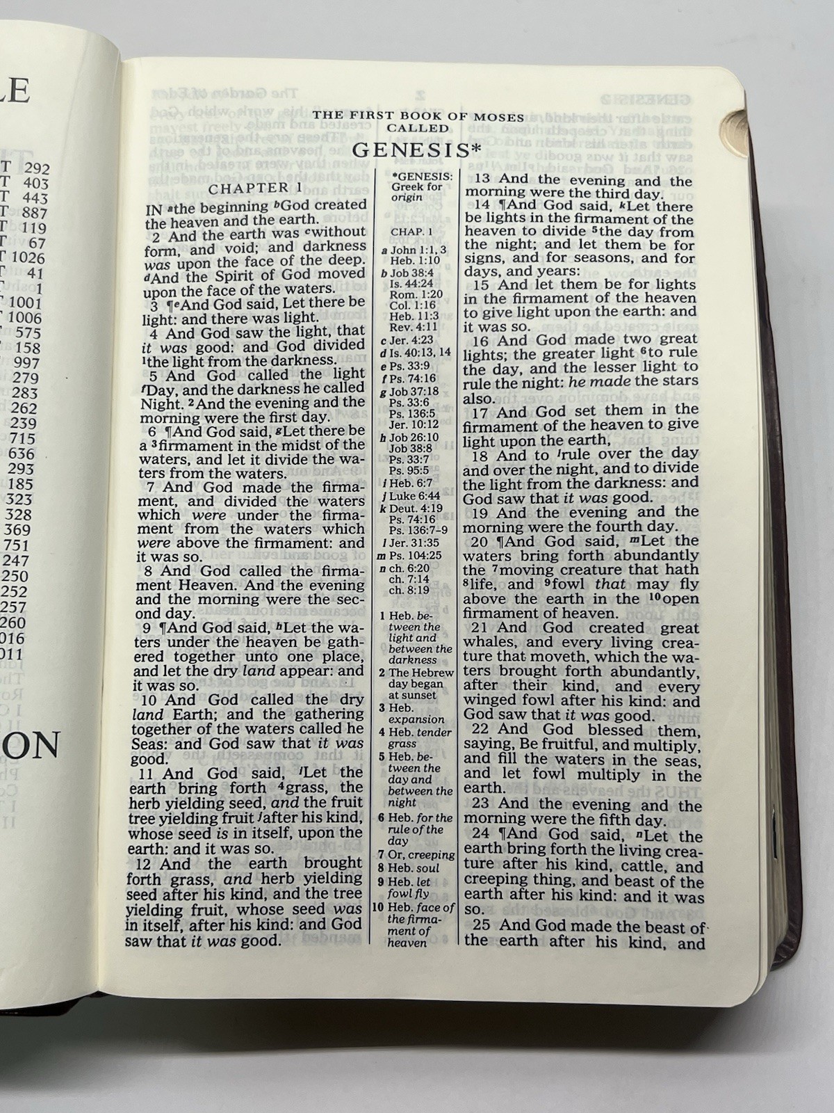 1972 Holy Bible KJV Reference Edition Nelson/ Genuine Leather Red Letter