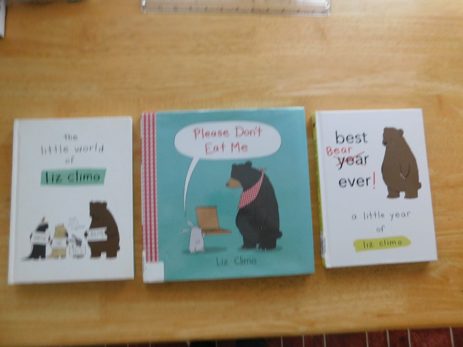 4 Liz Climo books. The Little World of, Best Bear Ever, Please don’t eat me. lot