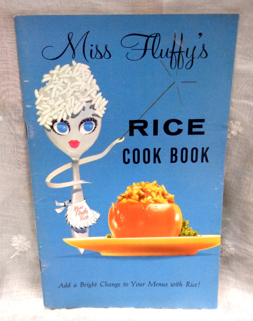 Vtg MISS FLUFFY’S RICE COOK BOOK ~ 34 Pages / Rice Council PB