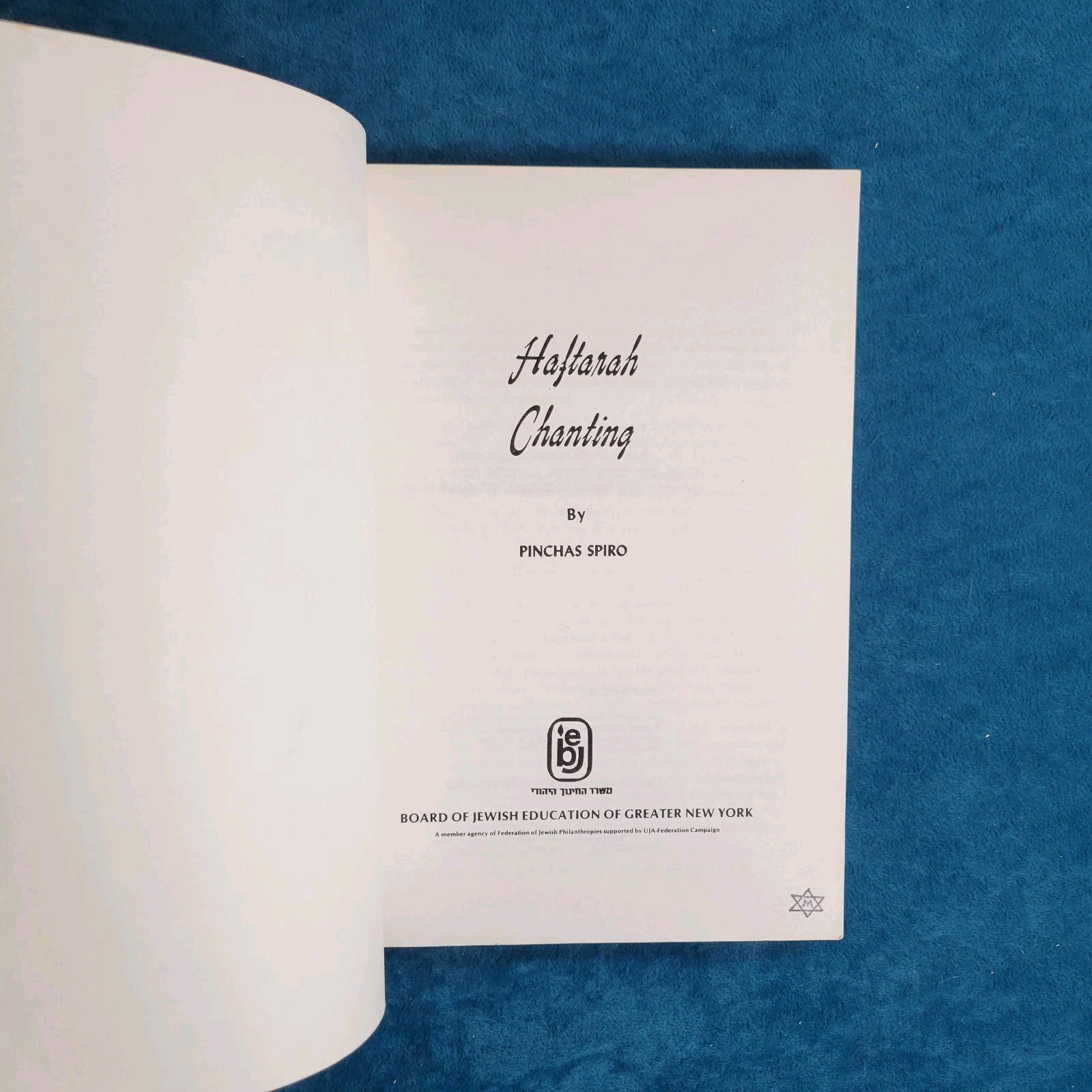HAFTARAH CHANTING ; THIRD PRINTING 1978 , 164 PAGES ; PINCHAS SPIRO