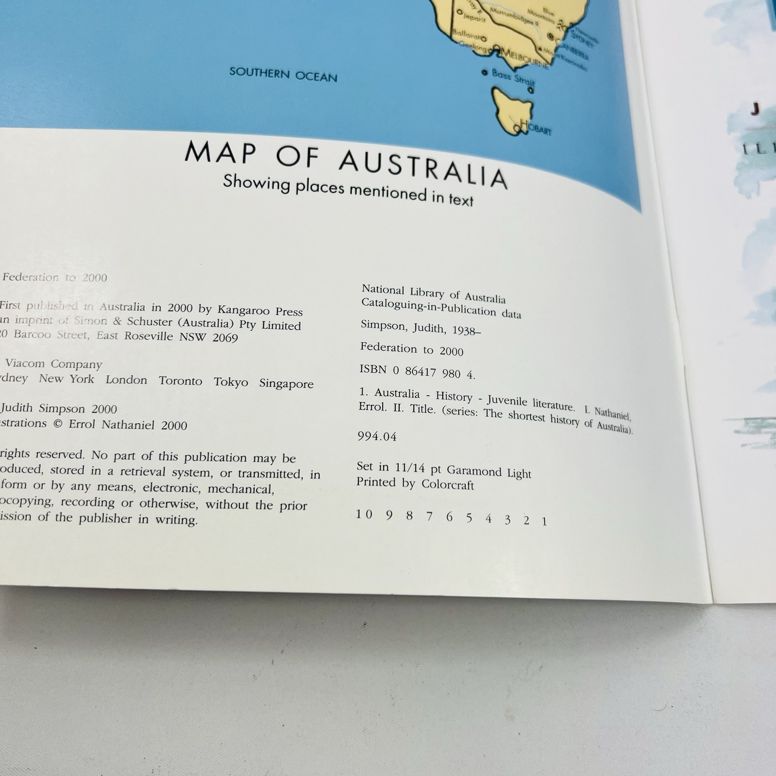 Federation to 2000 by Judith Simpson (PB 2000) Shortest History of Australia