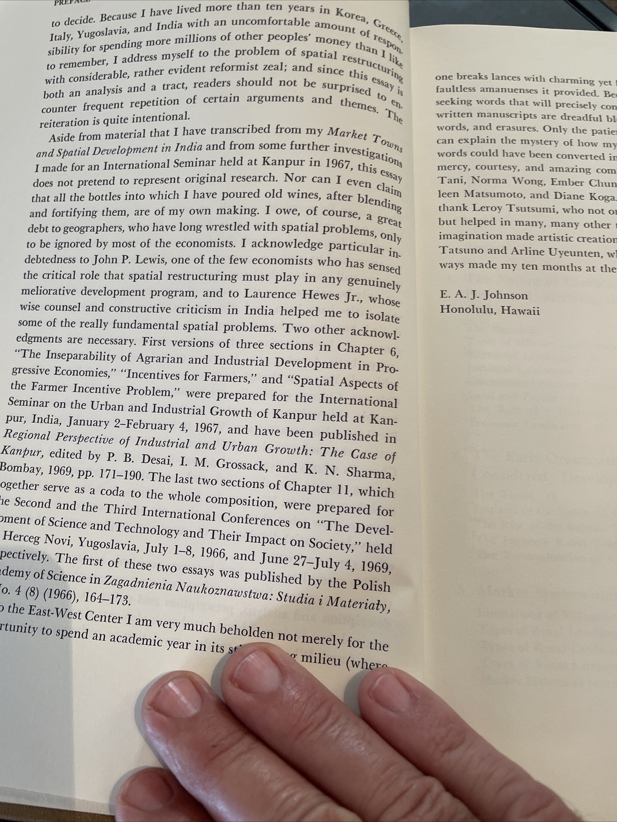The Organization Of Space In Developing Countries By Johnson, E. A. J. 1970