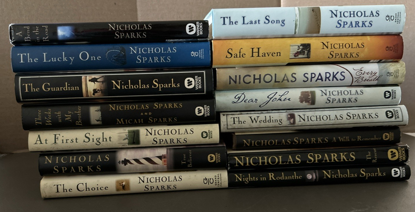 Lot of 15, Nicholas Sparks, Notebook, Marsh/Darnell 2, Standalone all 1st ed HC