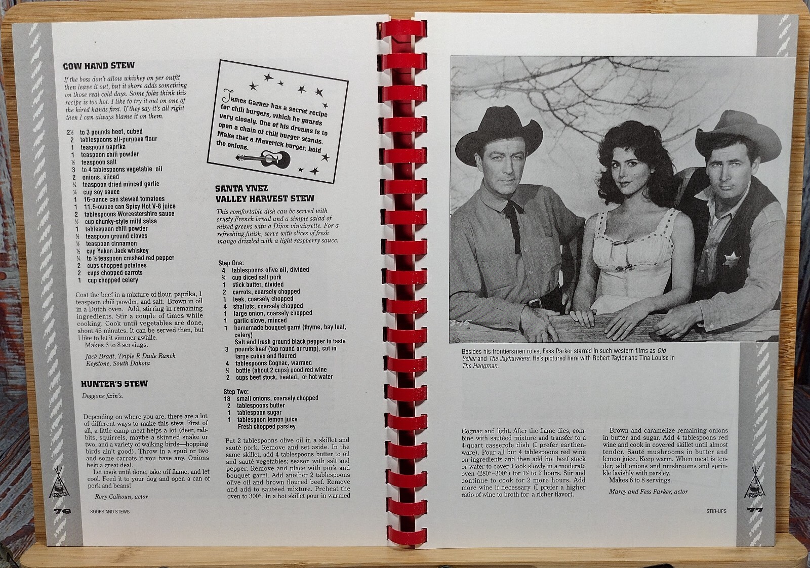 The All-American Cowboy Cookbook by Ken Beck & Jim Clark (1995, Spiral)