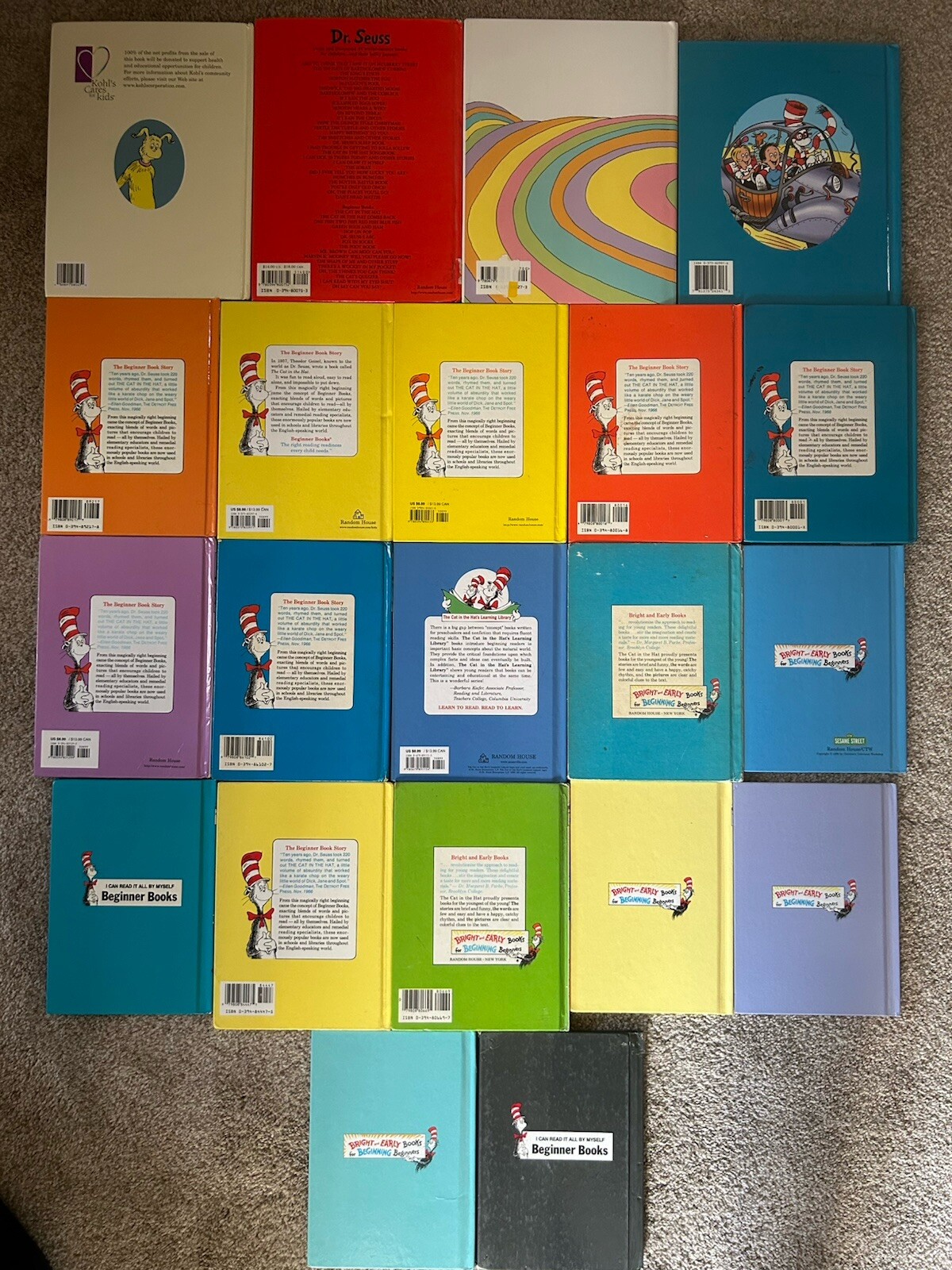 Lot of 21 DR SUESS Beginner Bright & Early Books, Berenstains Cat In The Hat
