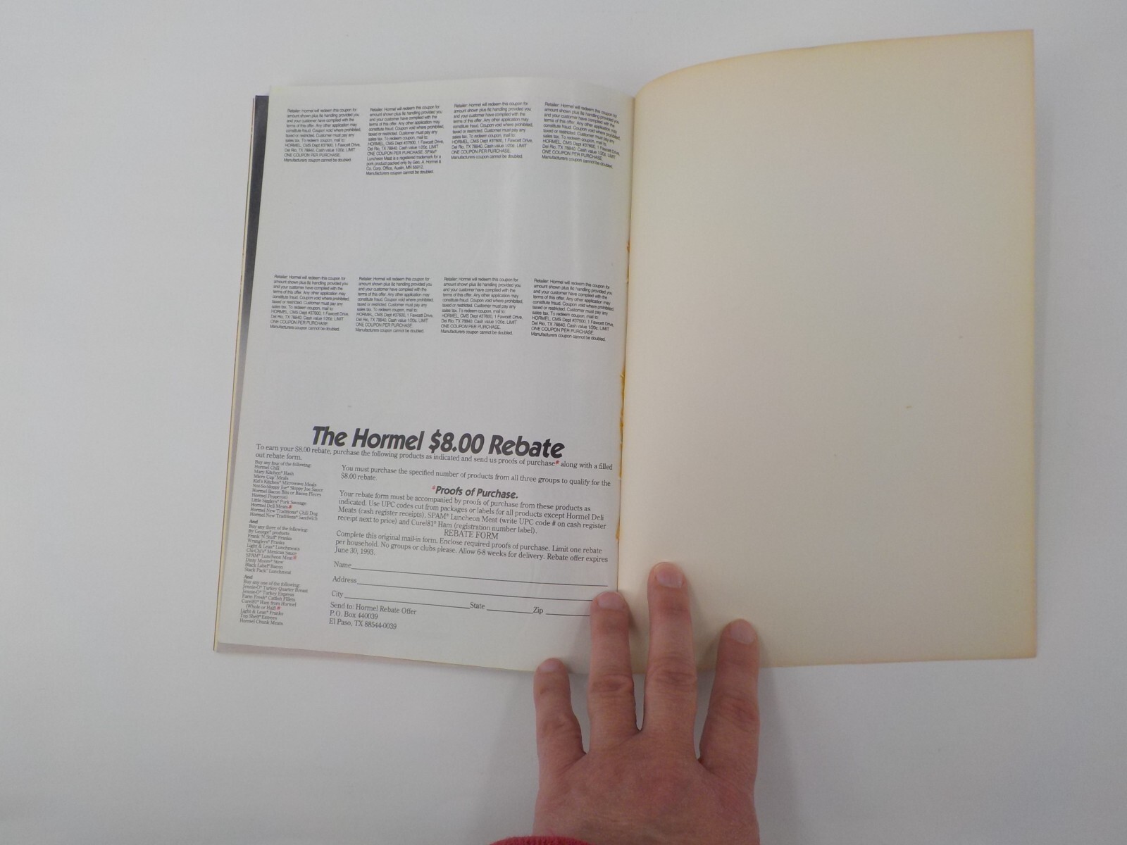 HORMEL FAMILY CIRCLE COOKBOOK SPECIAL EDITION BUSY COOK’S BOOK PRINT 1991