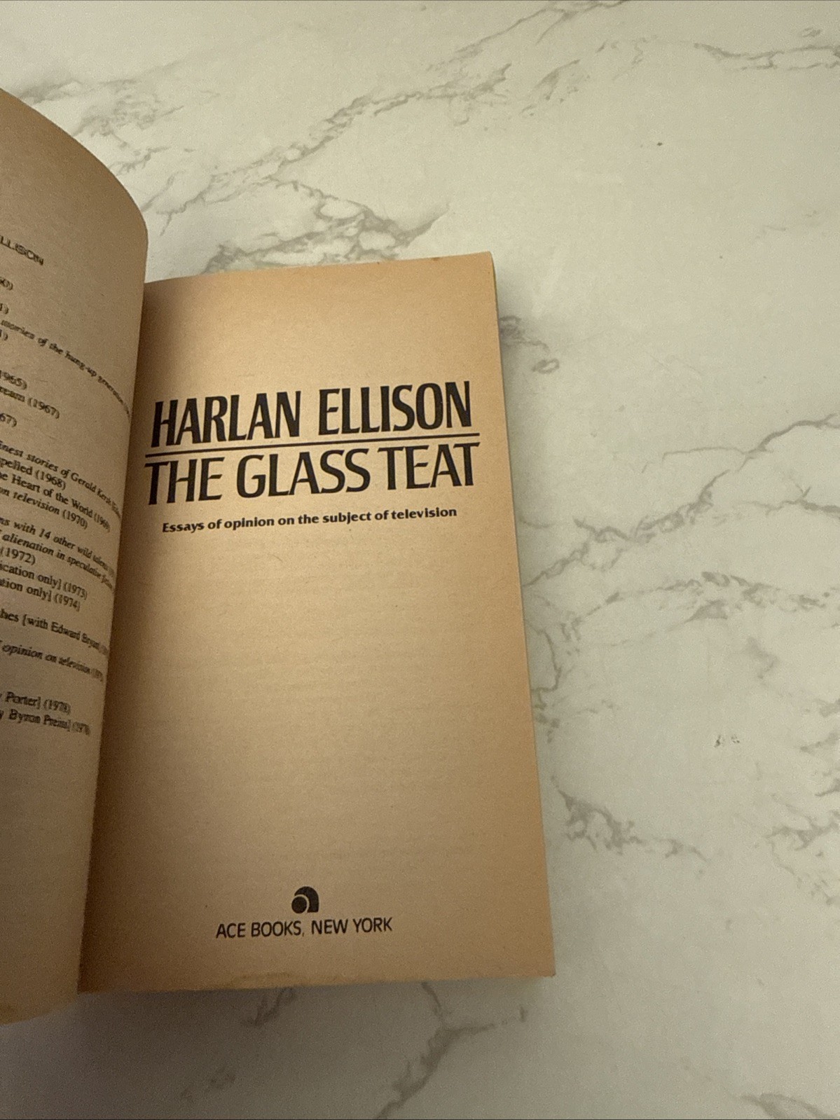 The Glass Teat By Harlan Ellison Ace Paperback 1983