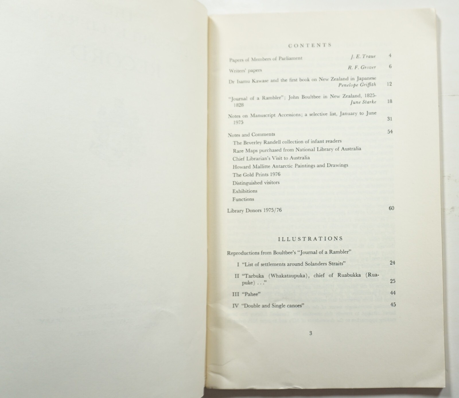 The Turnbull Library Record 5/76 New Zealand History Bibliography