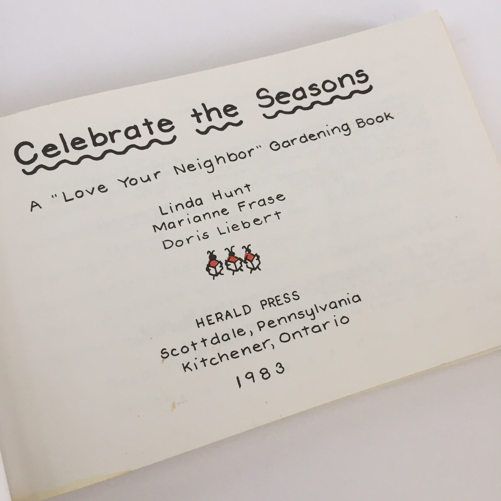 Vintage Celebrate the Seasons Children’s Gardening Book Herald Press Spring